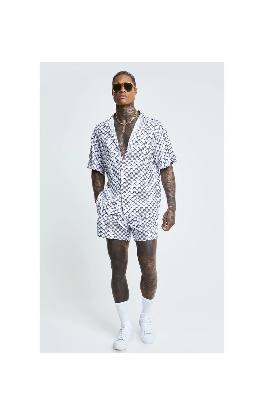 White Monogram Resort Shirt - Image 5