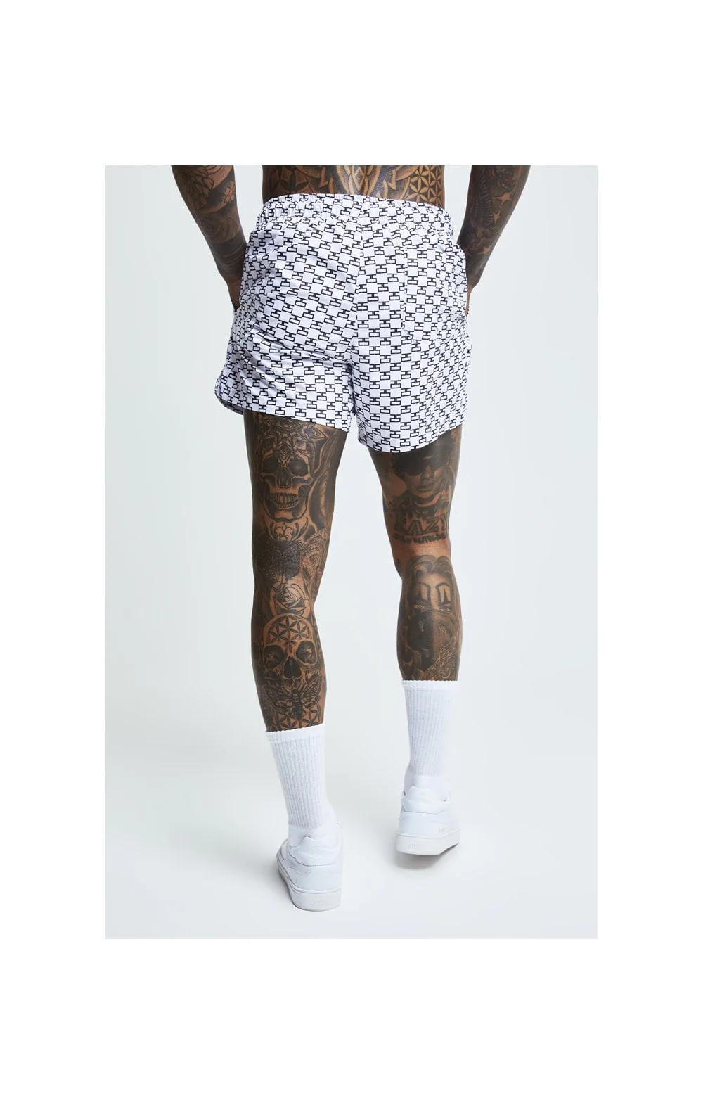White Monogram Swim Short - Image 3