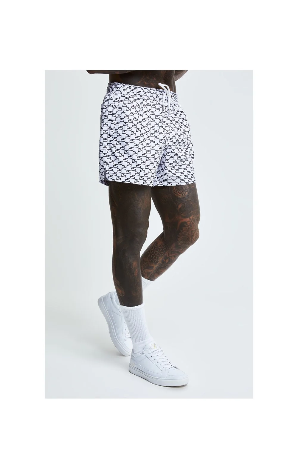White Monogram Swim Short - Image 4