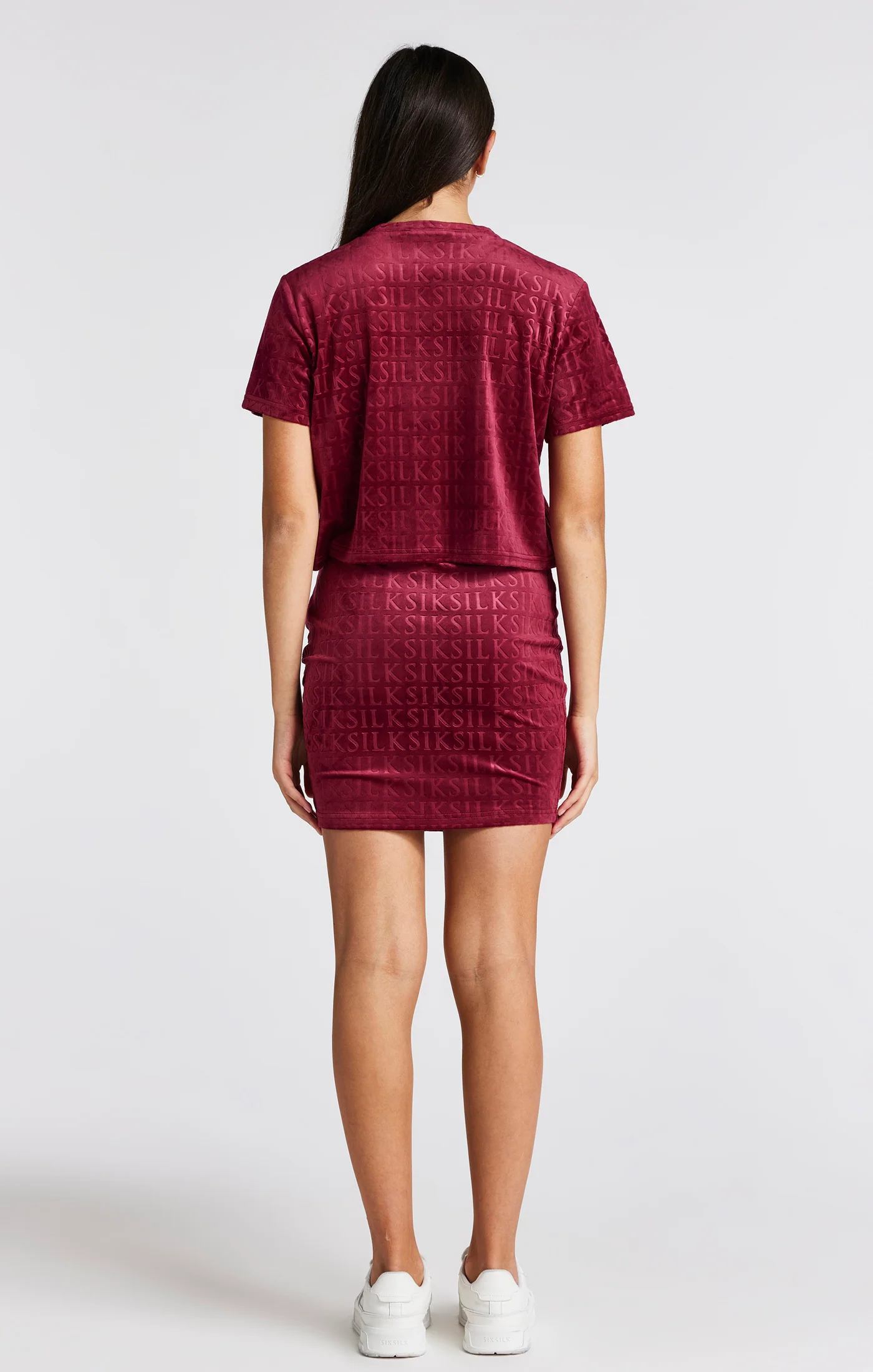 Girls Pink Velour Skirt - Image 5