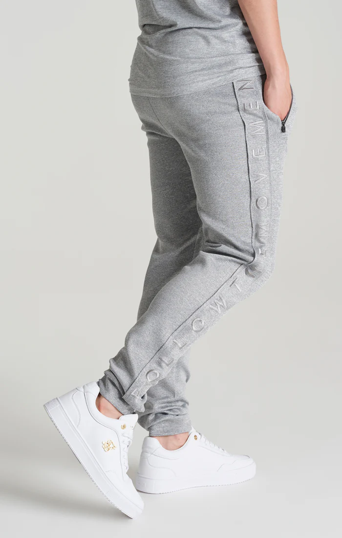 Boys Grey Marl Panelled Jogger - Image 2