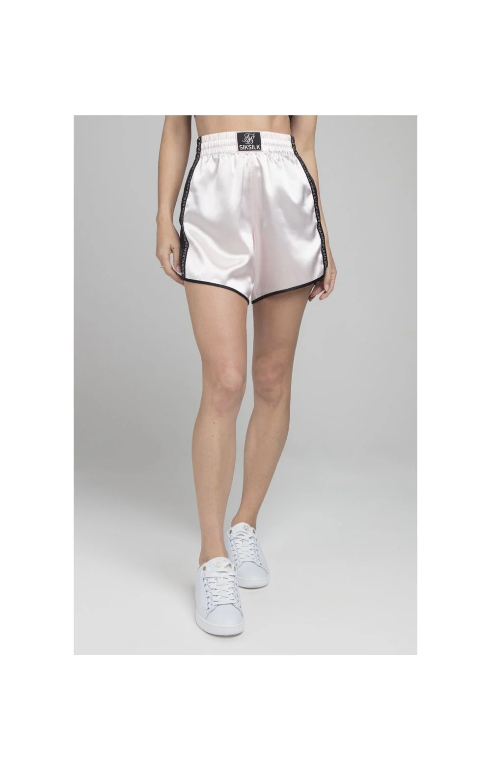 SikSilk Muay Thai Satin Shorts - Pink