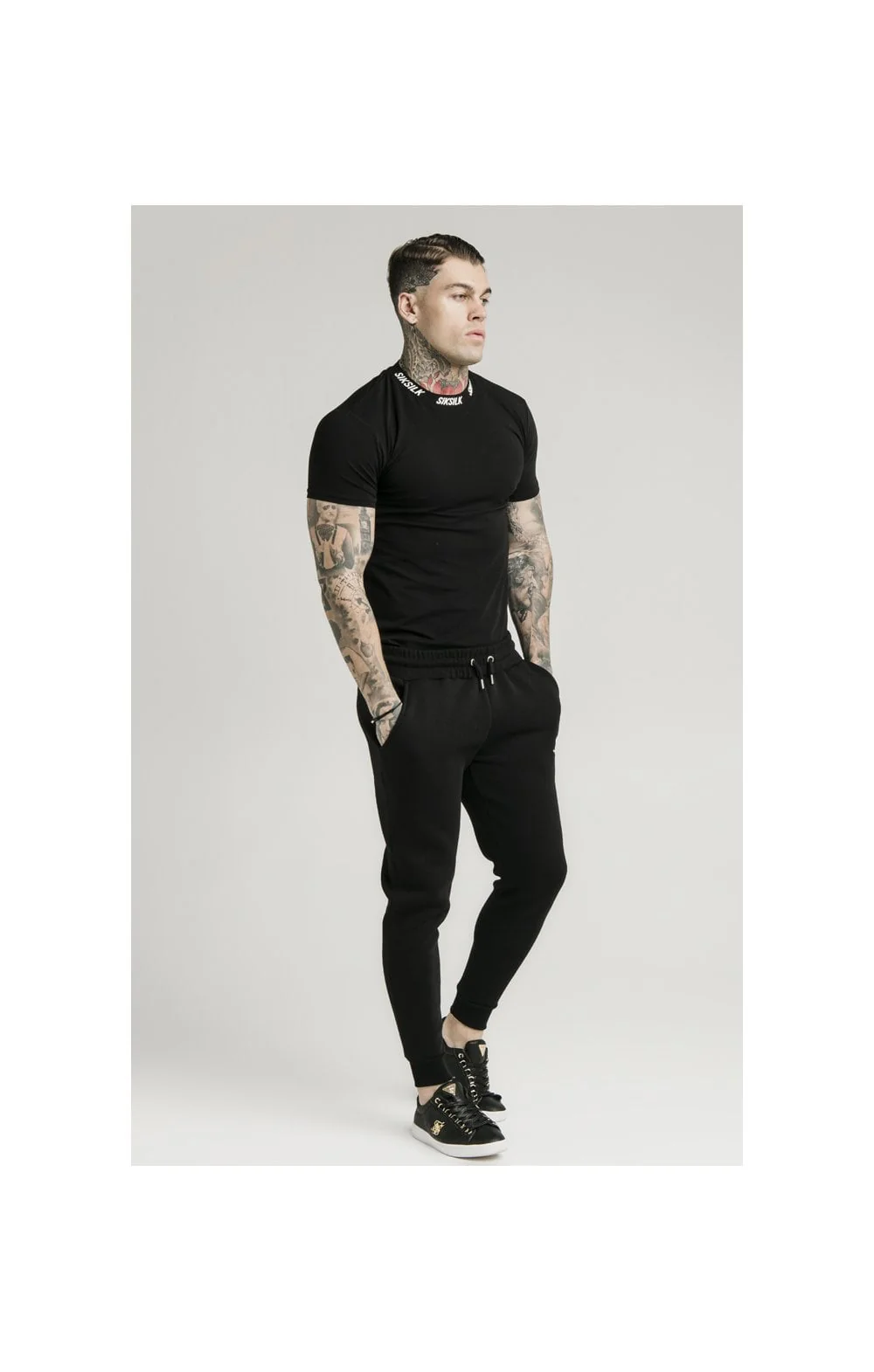 SikSilk Muscle Fit Jogger – Black - Image 5