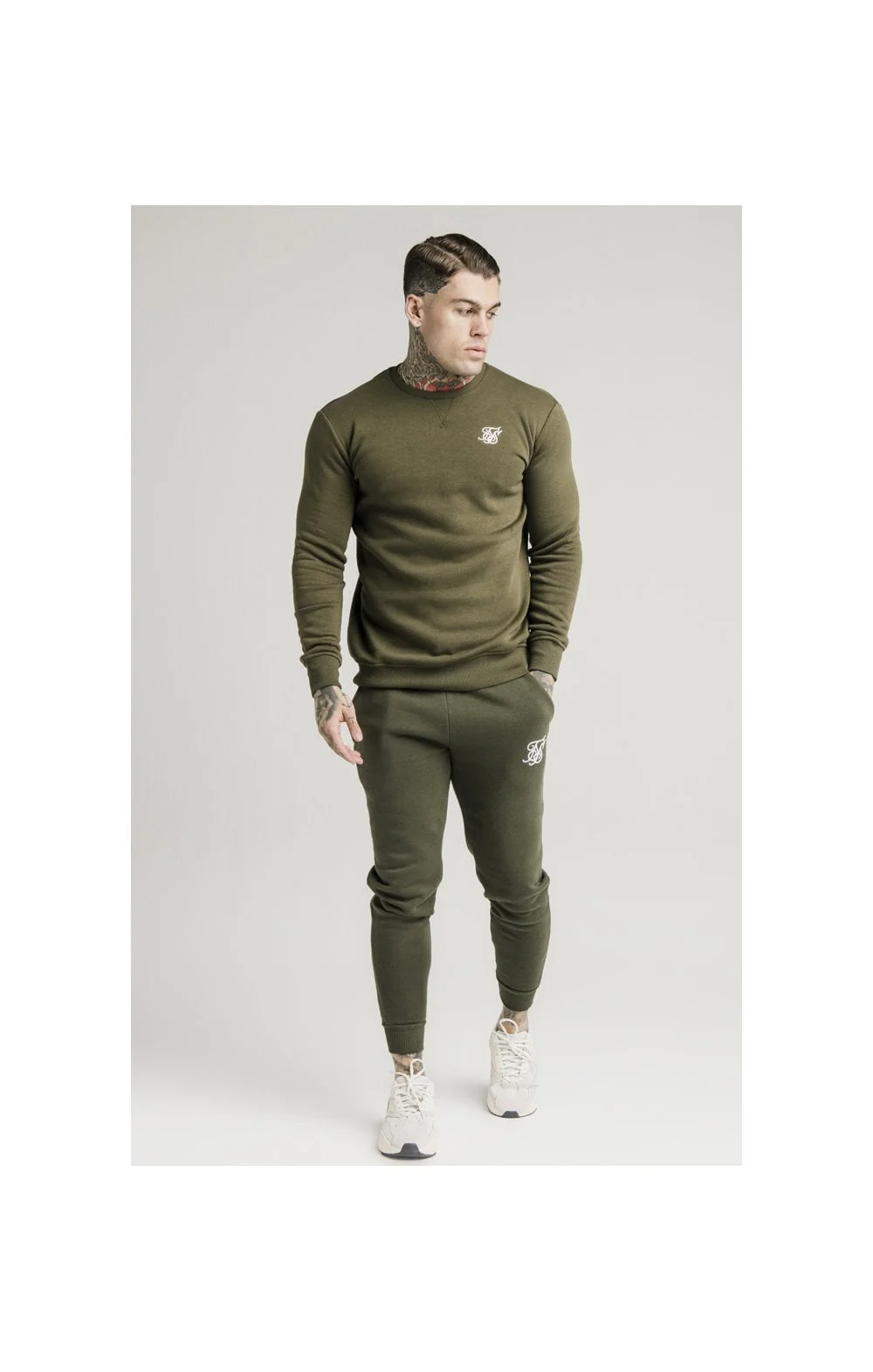 SikSilk Muscle Fit Jogger – Khaki - Image 5