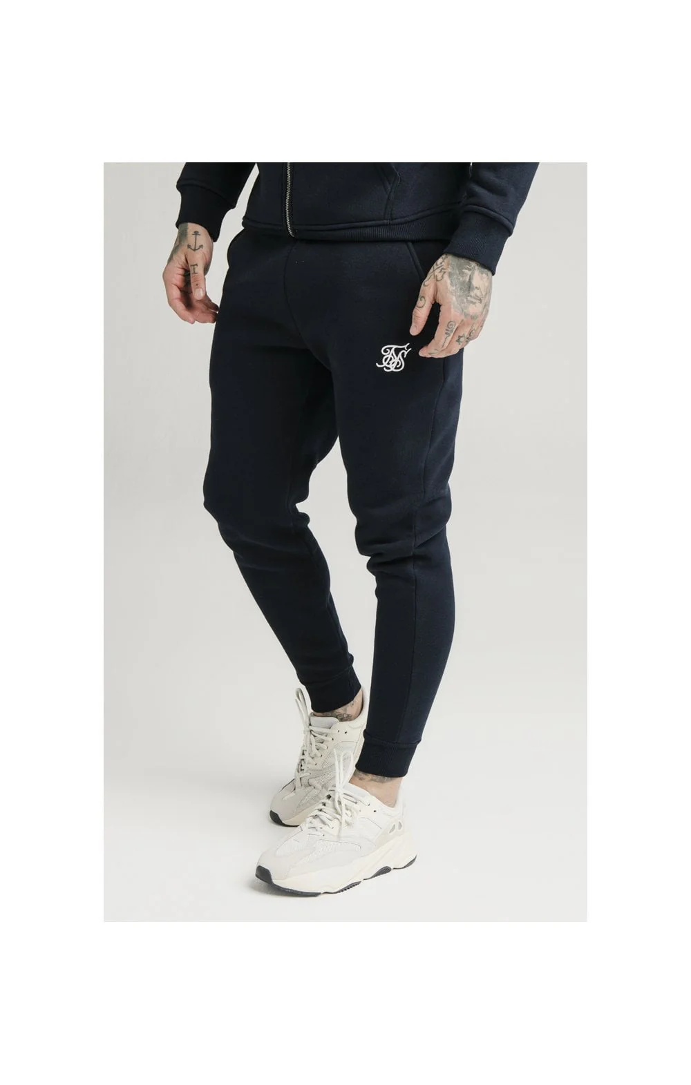 SikSilk Muscle Fit Jogger – Navy