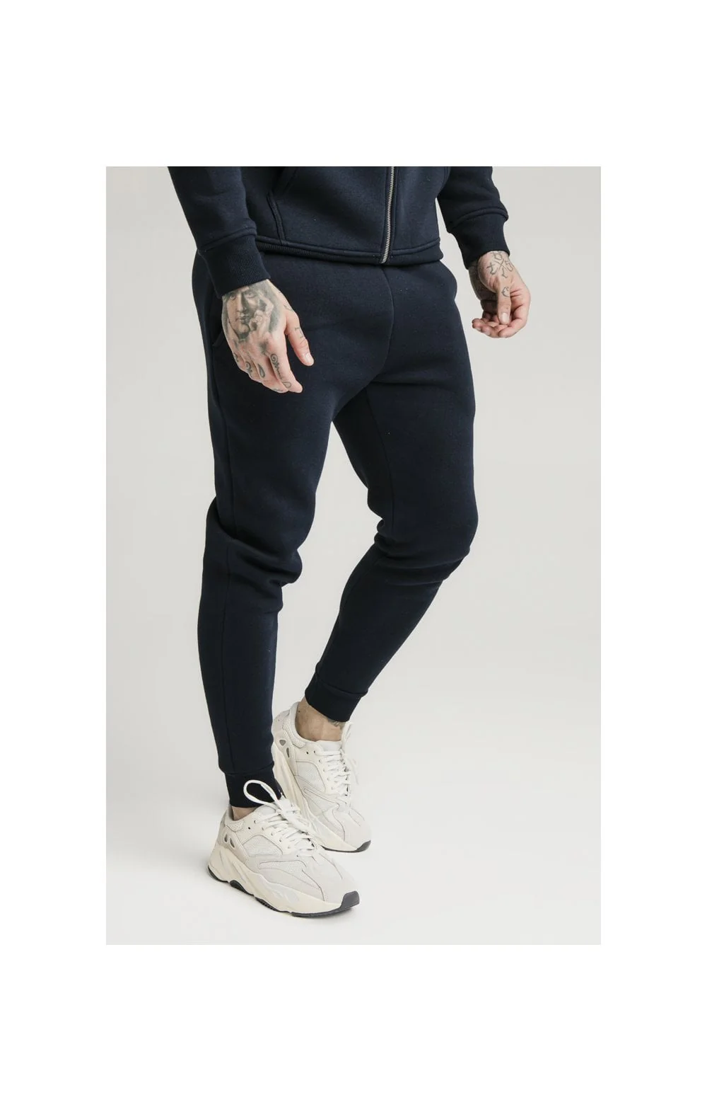 SikSilk Muscle Fit Jogger – Navy - Image 3
