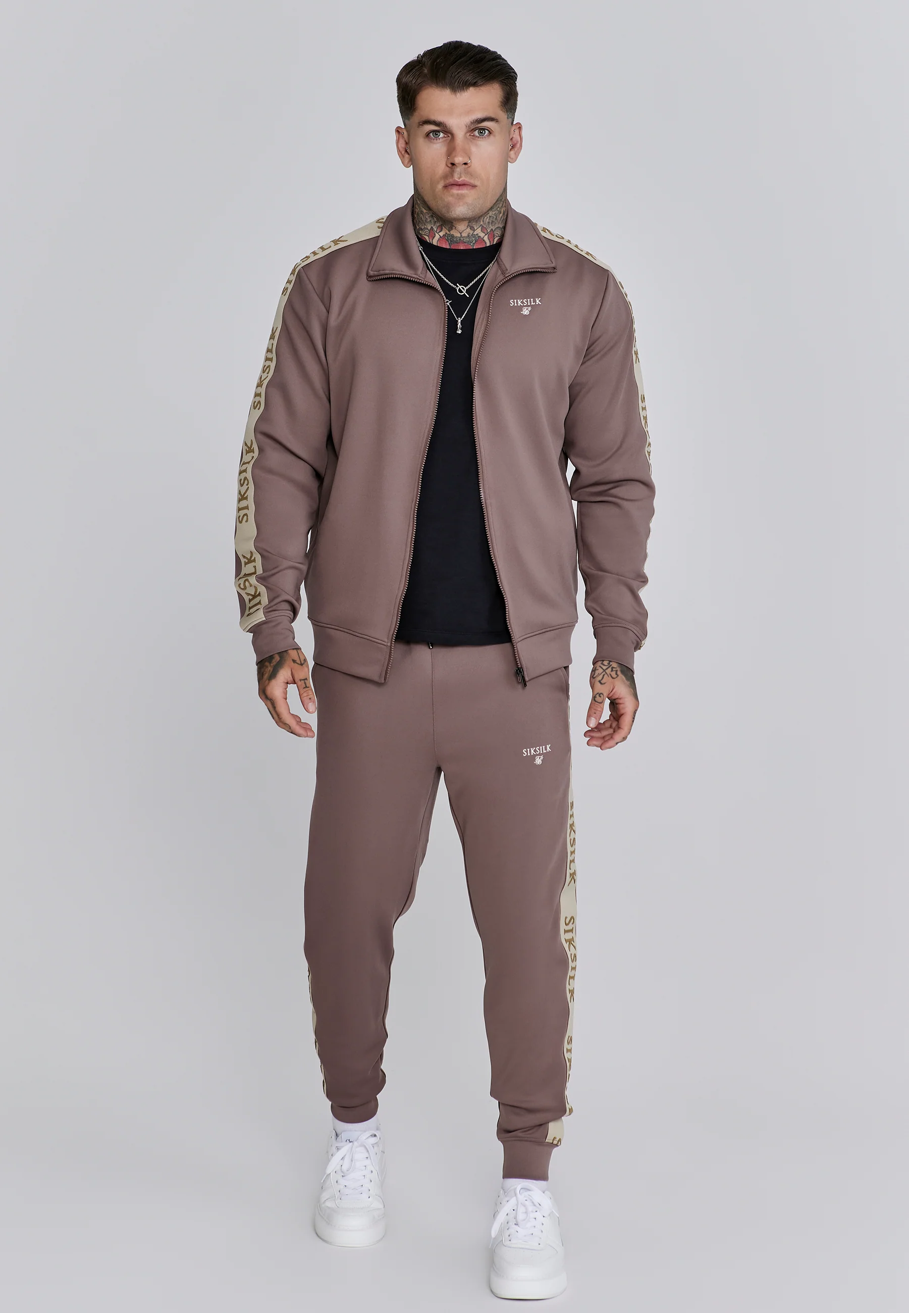 Brown Muscle Fit Joggers - Image 2