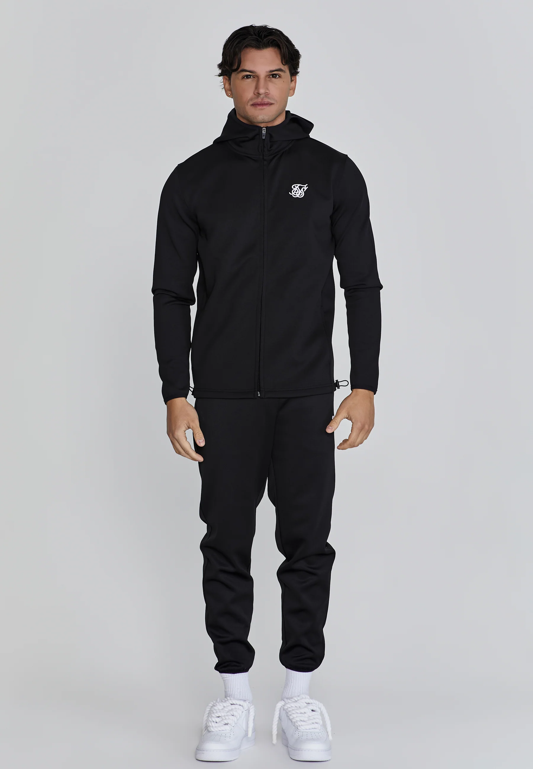 Black Muscle Fit Joggers - Image 2