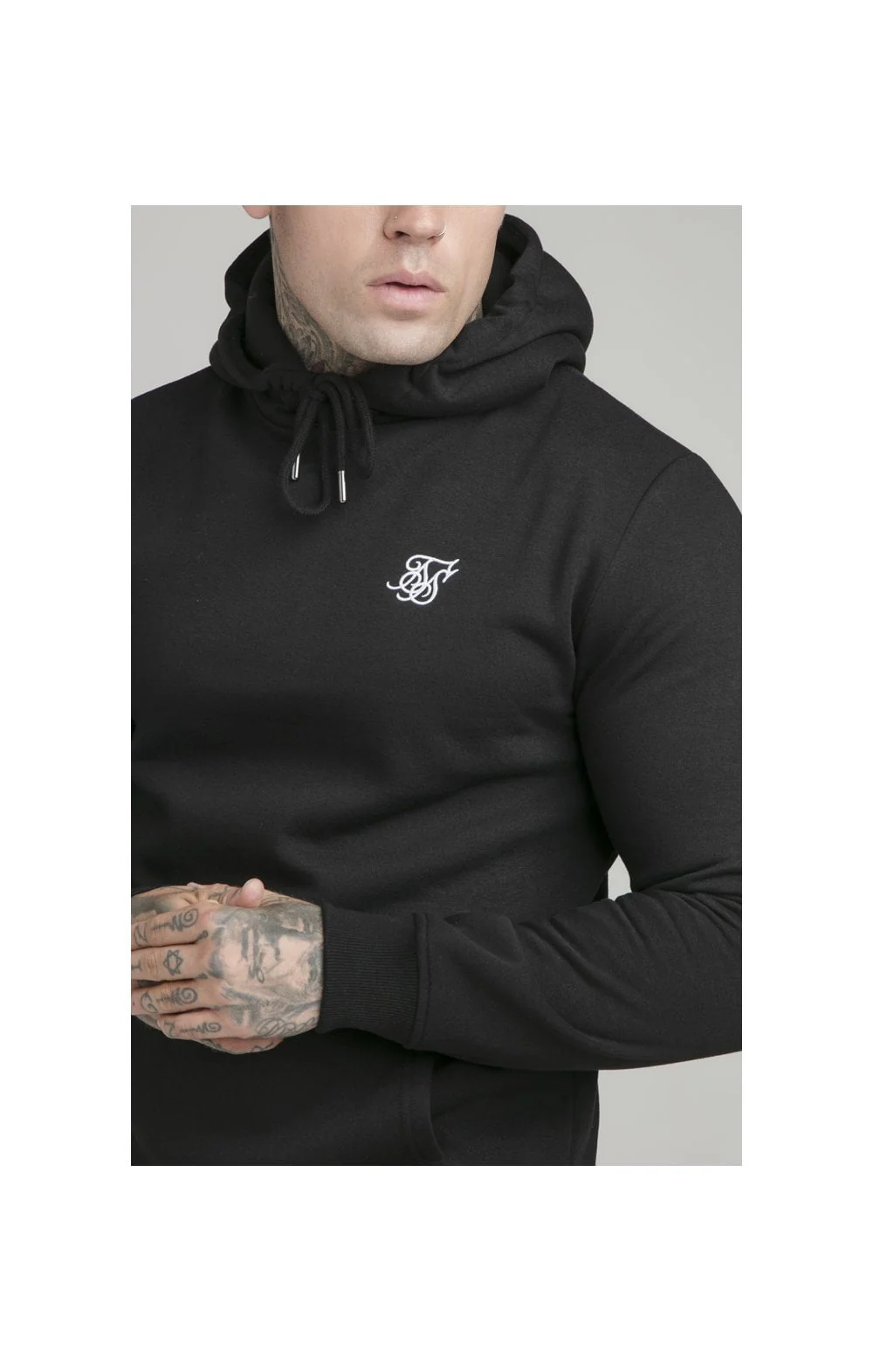 Black Essential Muscle Fit Overhead Hoodie - Image 2