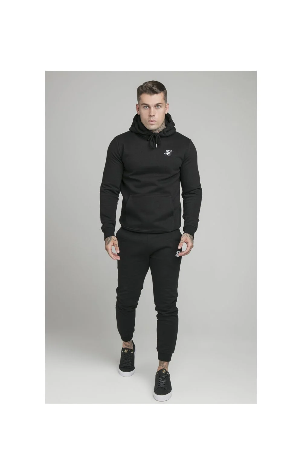 Black Essential Muscle Fit Overhead Hoodie - Image 5