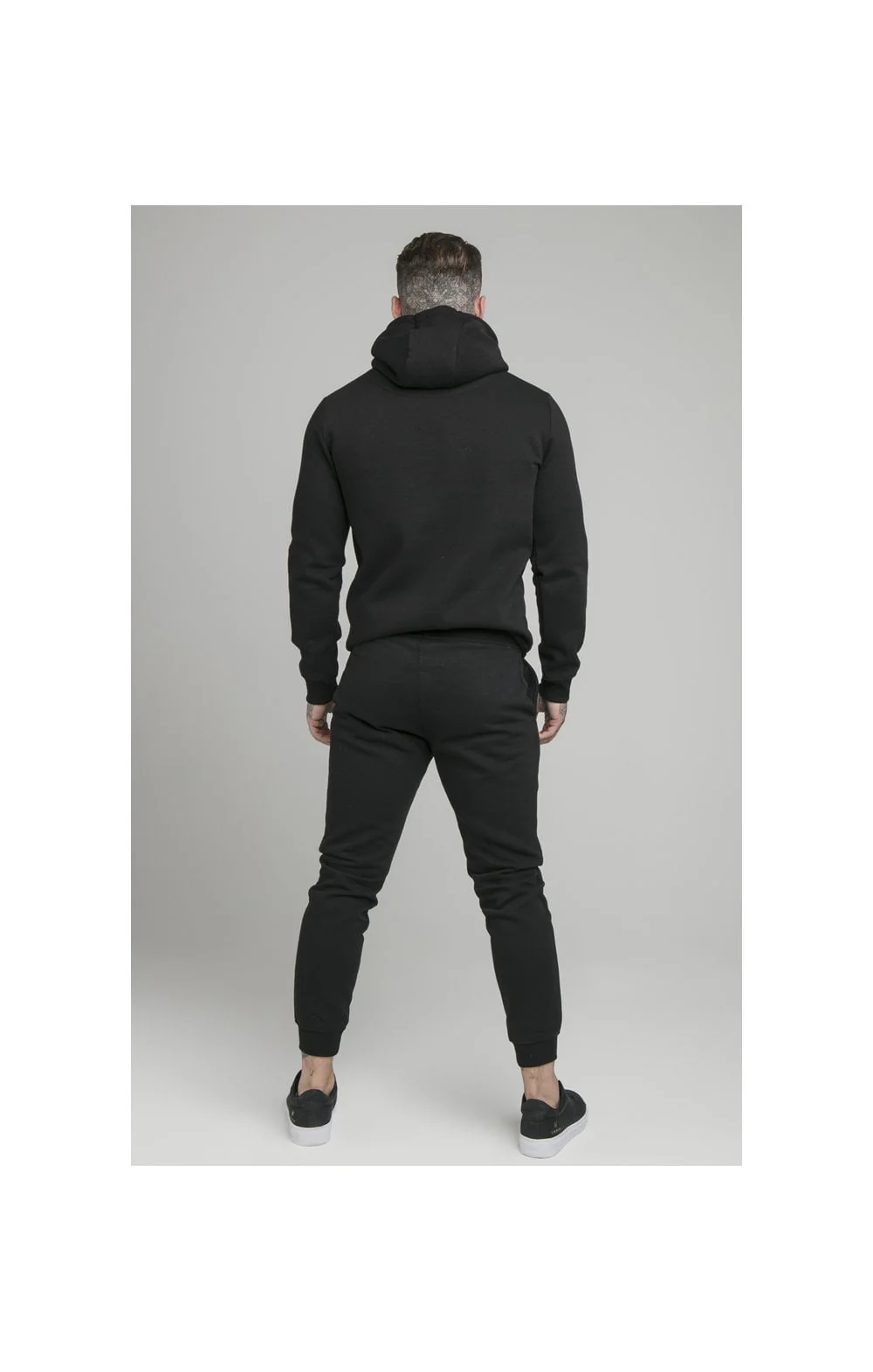 Black Essential Muscle Fit Overhead Hoodie - Image 6