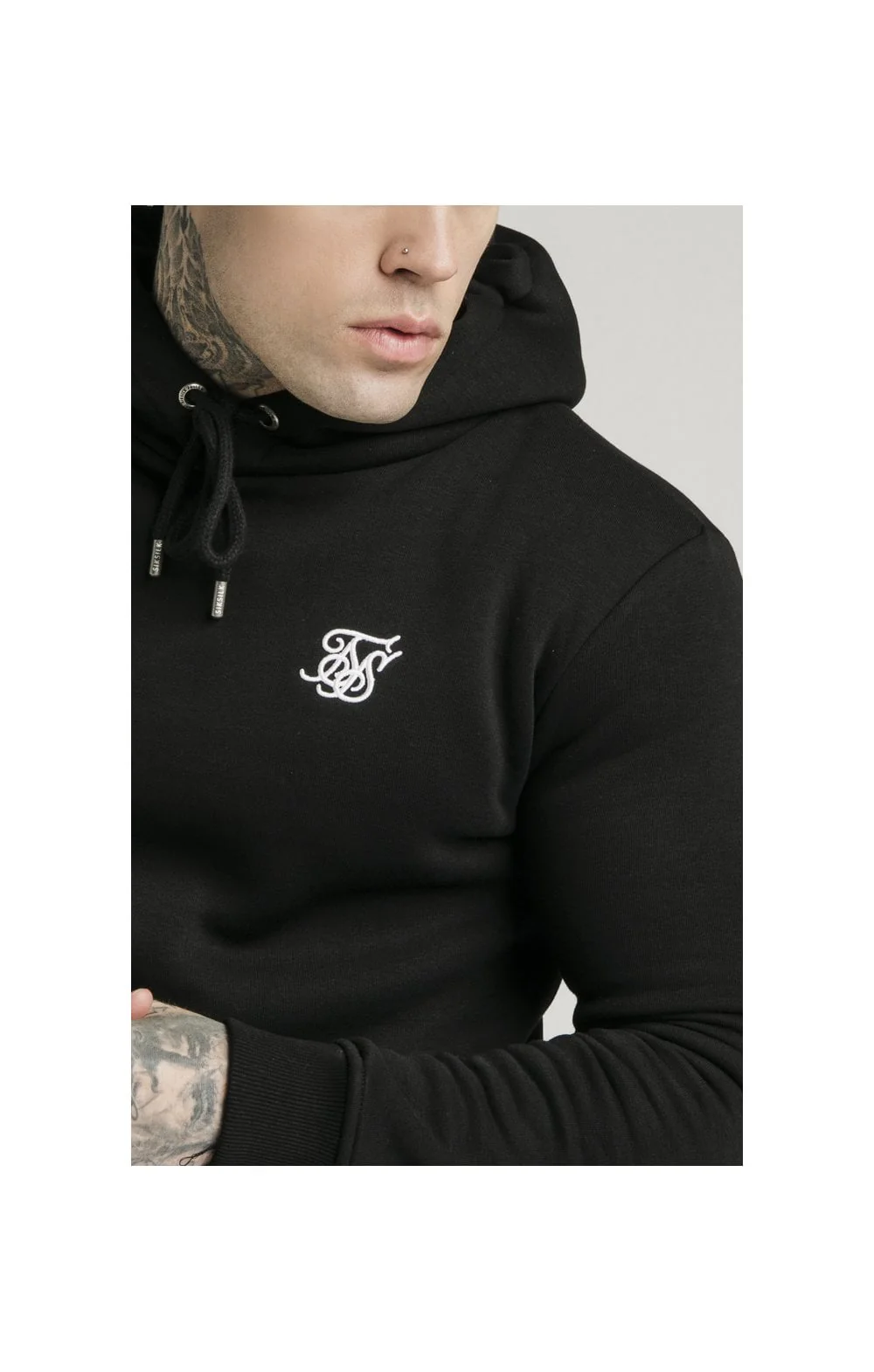 SikSilk Muscle Fit Overhead Hoodie - Black - Image 2