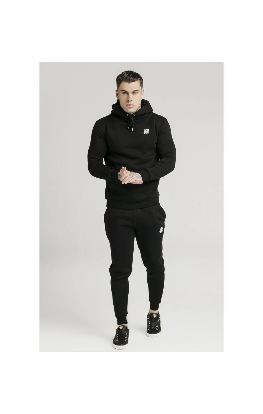 SikSilk Muscle Fit Overhead Hoodie - Black - Image 4