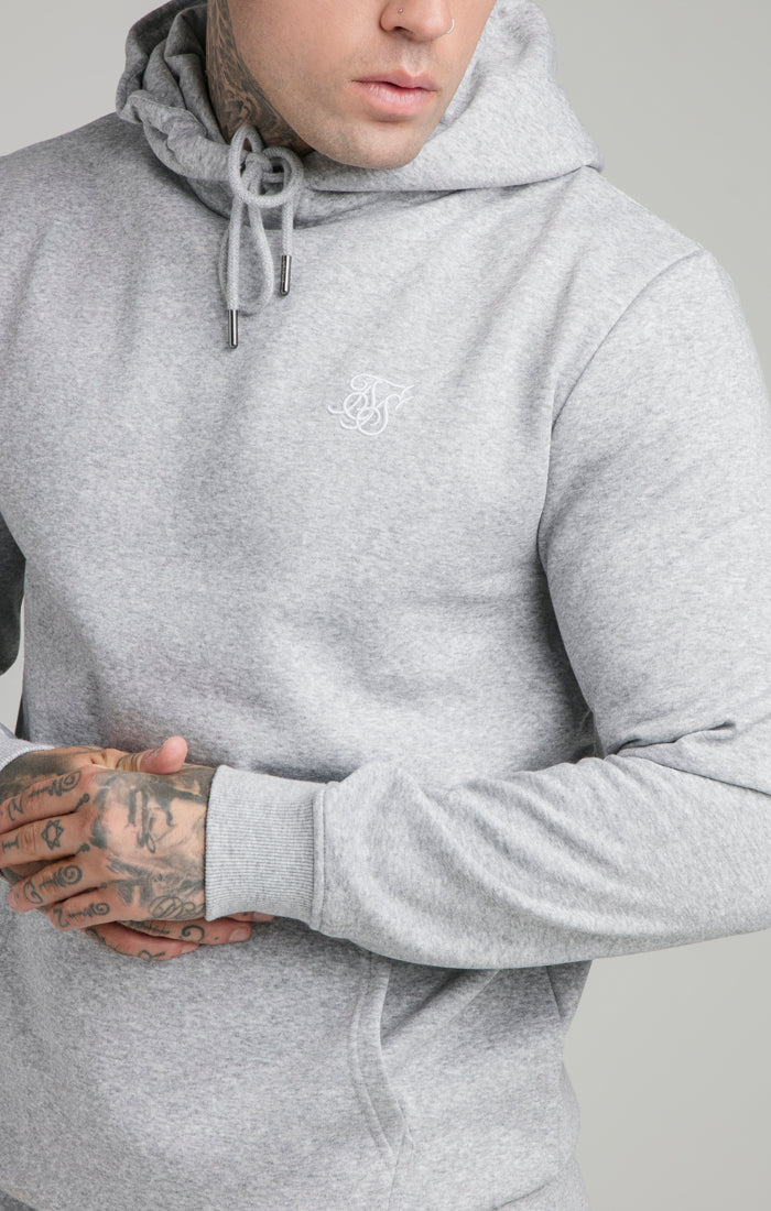 Grey Marl Essential Muscle Fit Overhead Hoodie - Image 2