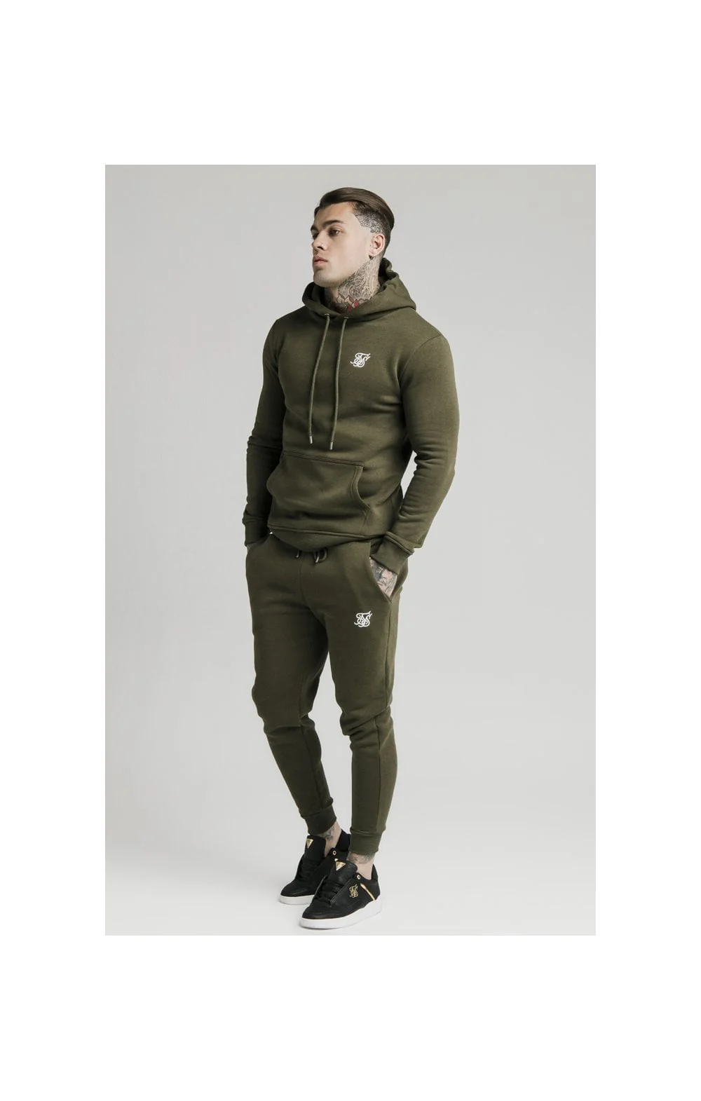 Khaki Essential Muscle Fit Overhead Hoodie - Image 2