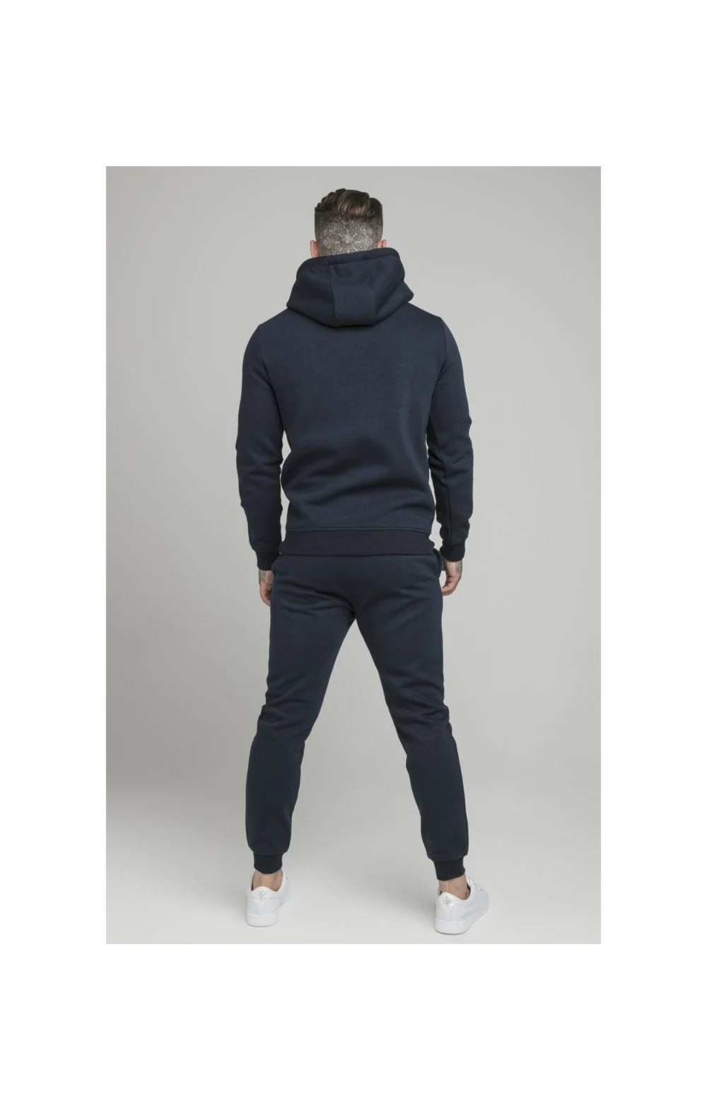 Navy Essential Muscle Fit Overhead Hoodie - Image 6