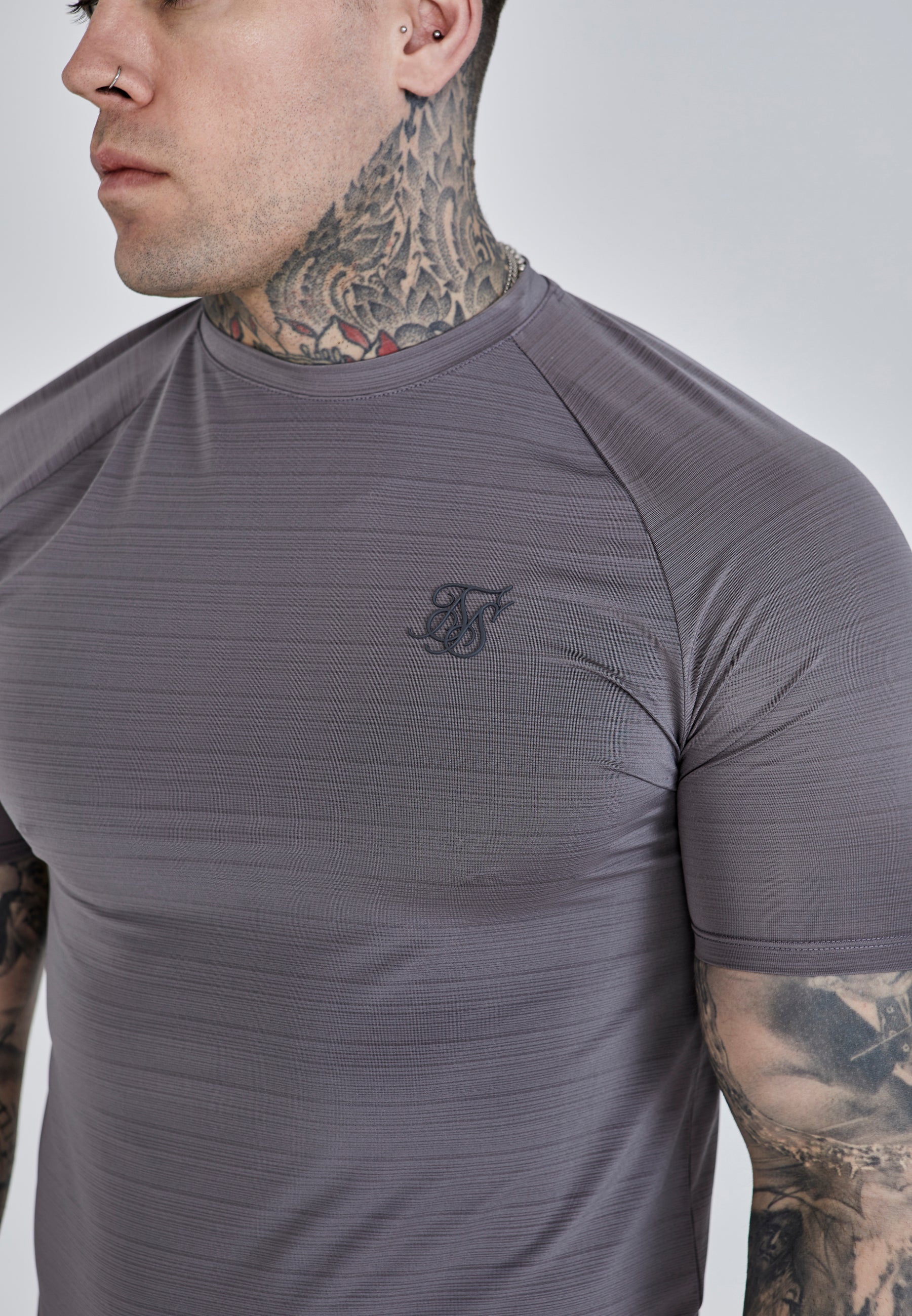 Grey Muscle Fit T-Shirt - Image 3