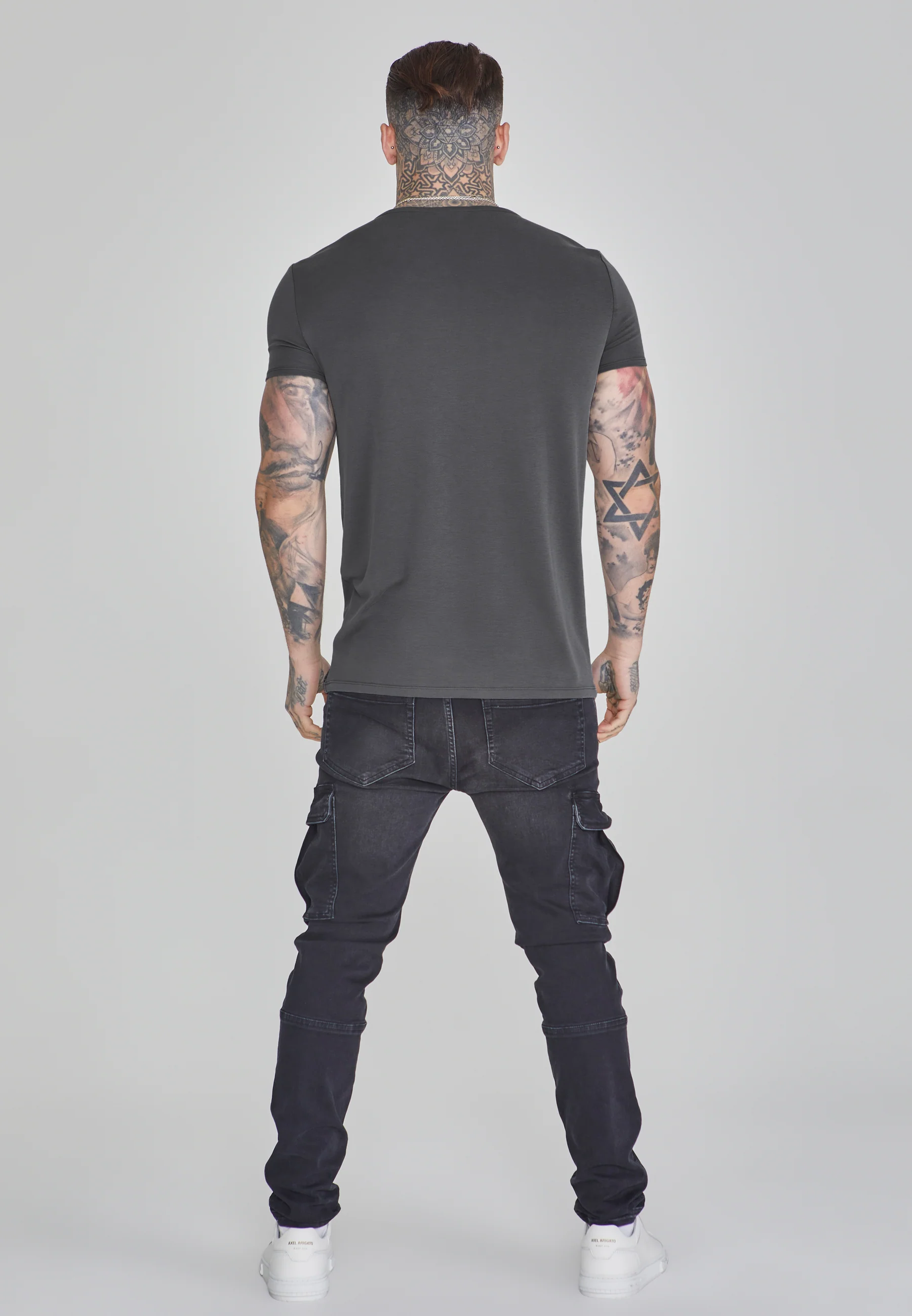 Grey Muscle Fit T-Shirt - Image 5