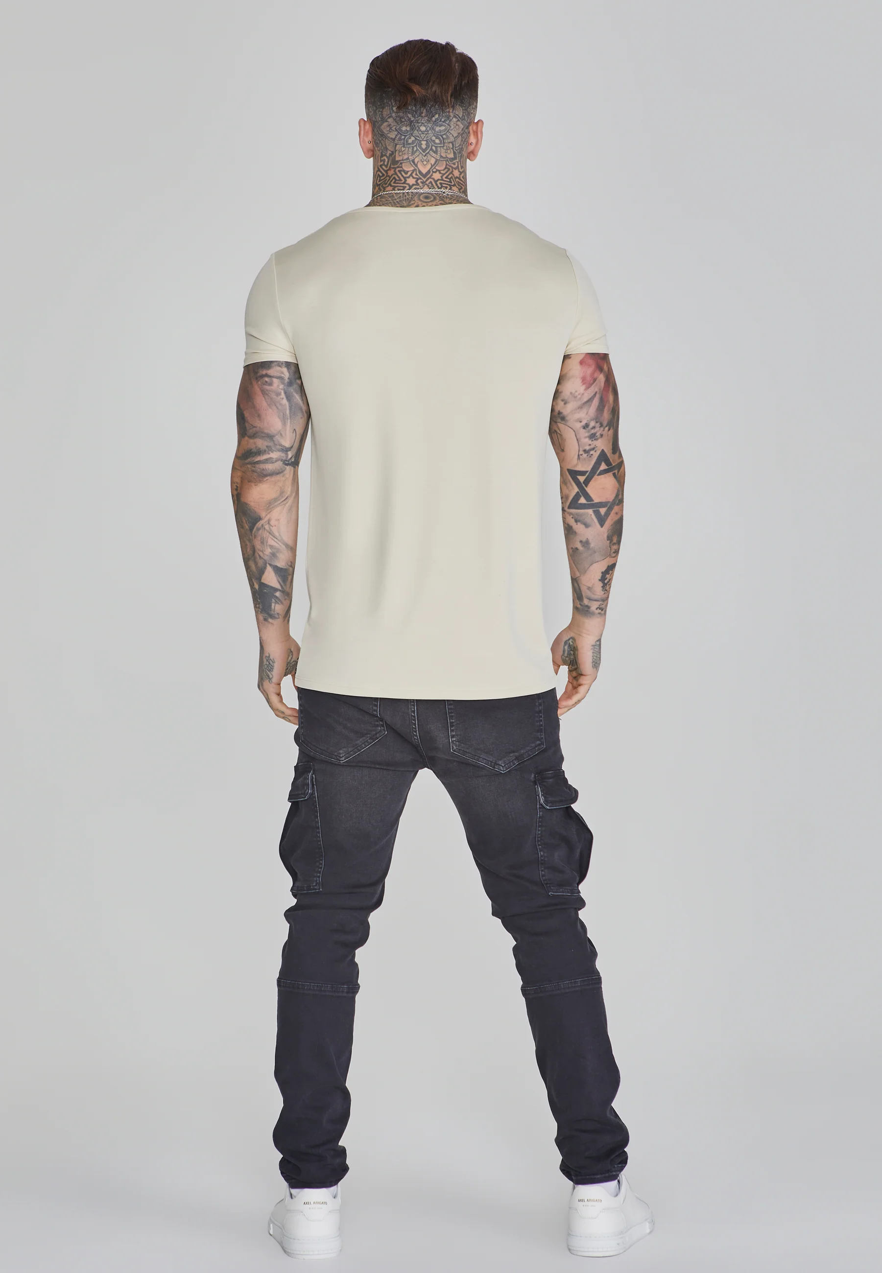 Ecru Muscle Fit T-Shirt - Image 5