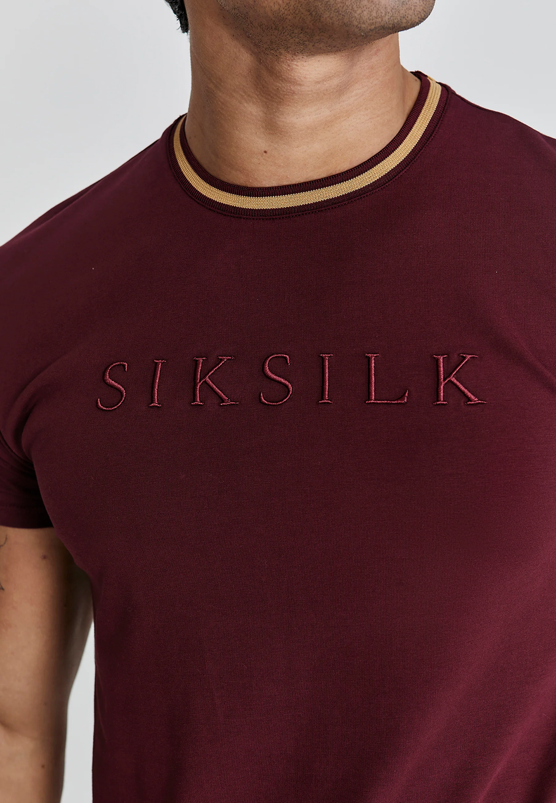 Burgundy Muscle Fit T-Shirt - Image 3