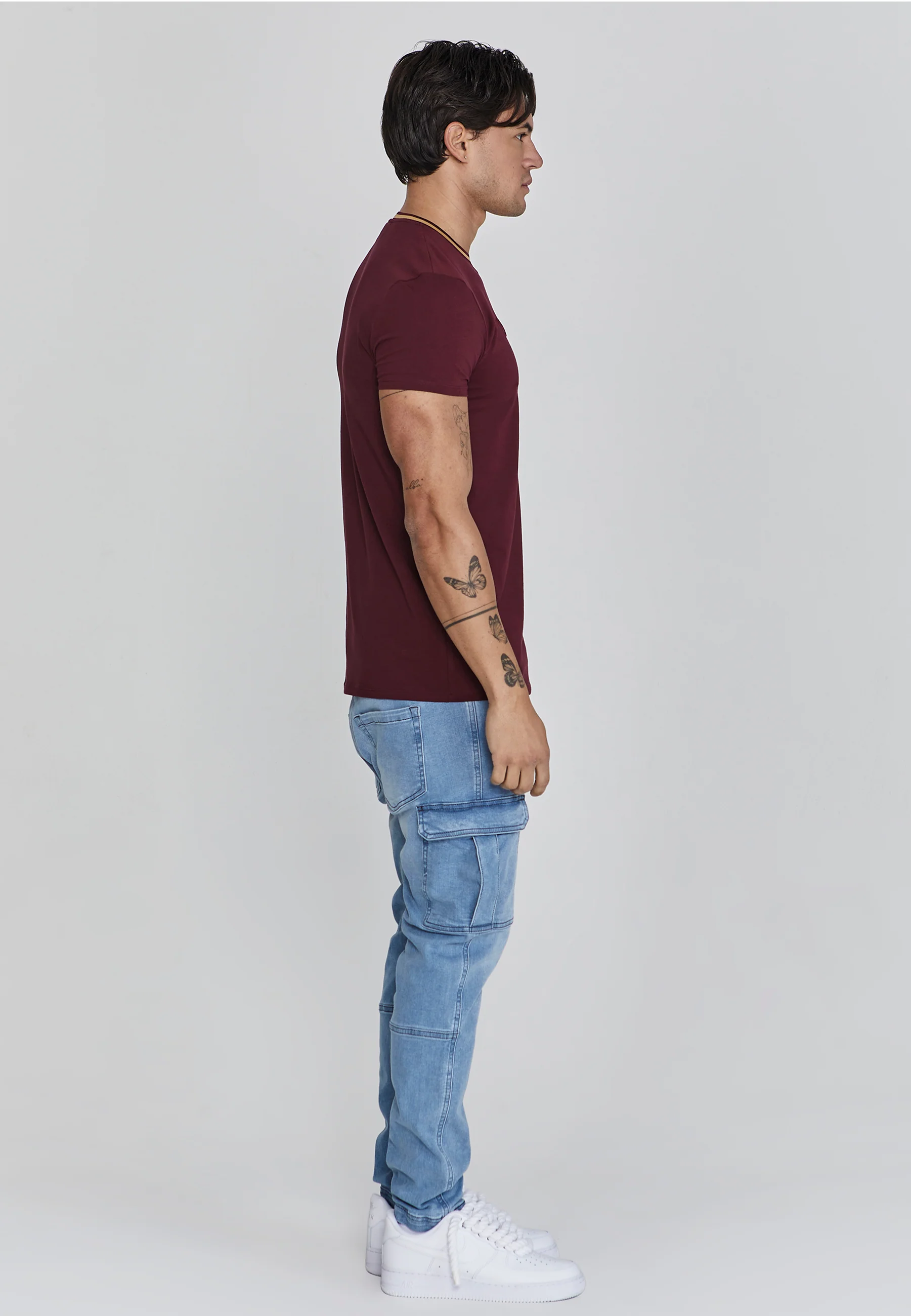 Burgundy Muscle Fit T-Shirt - Image 4
