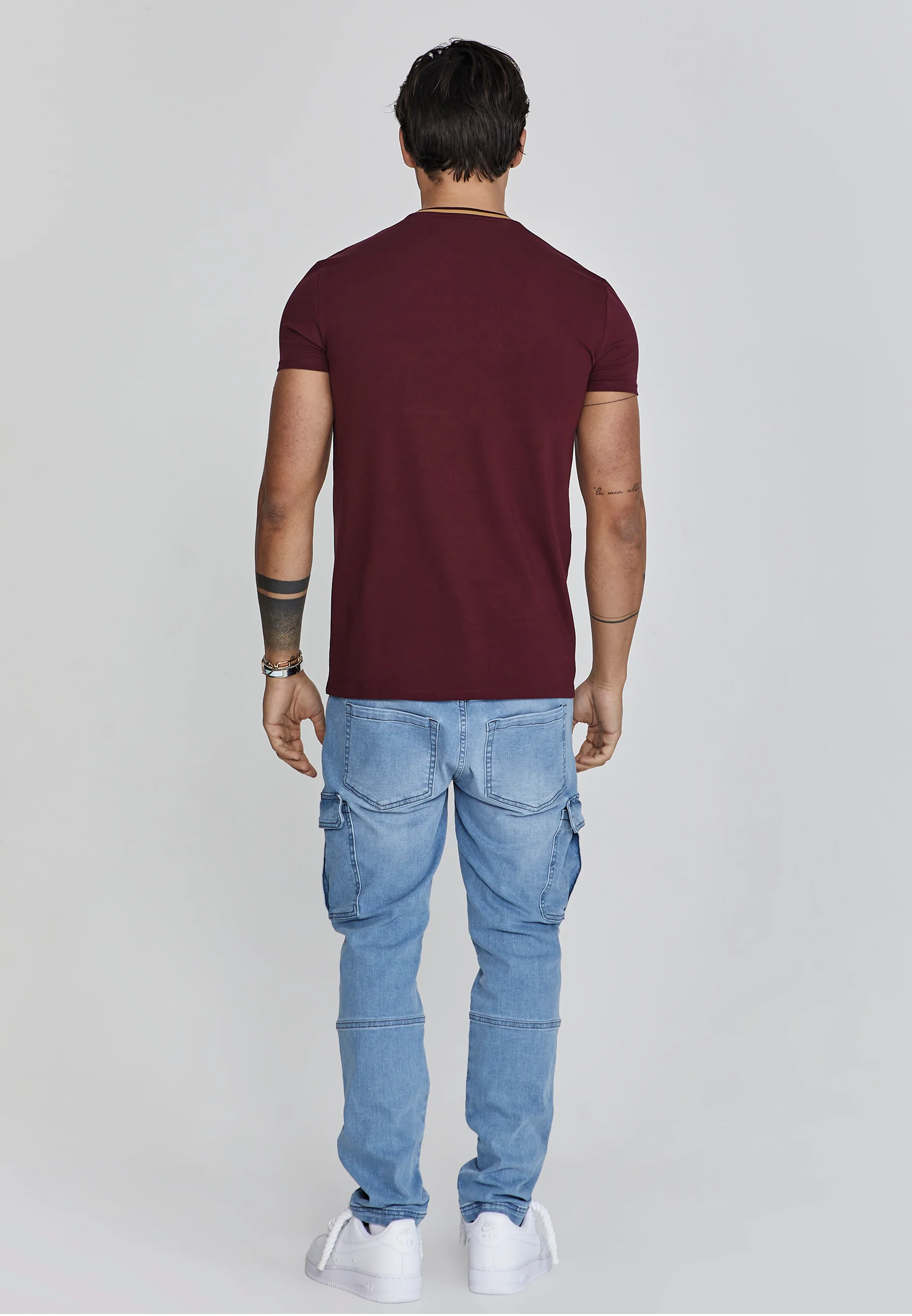 Burgundy Muscle Fit T-Shirt - Image 5