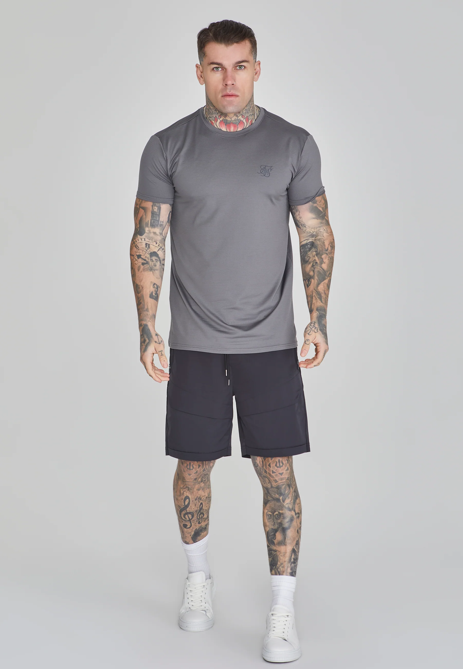 Grey Muscle Fit T-Shirt - Image 2
