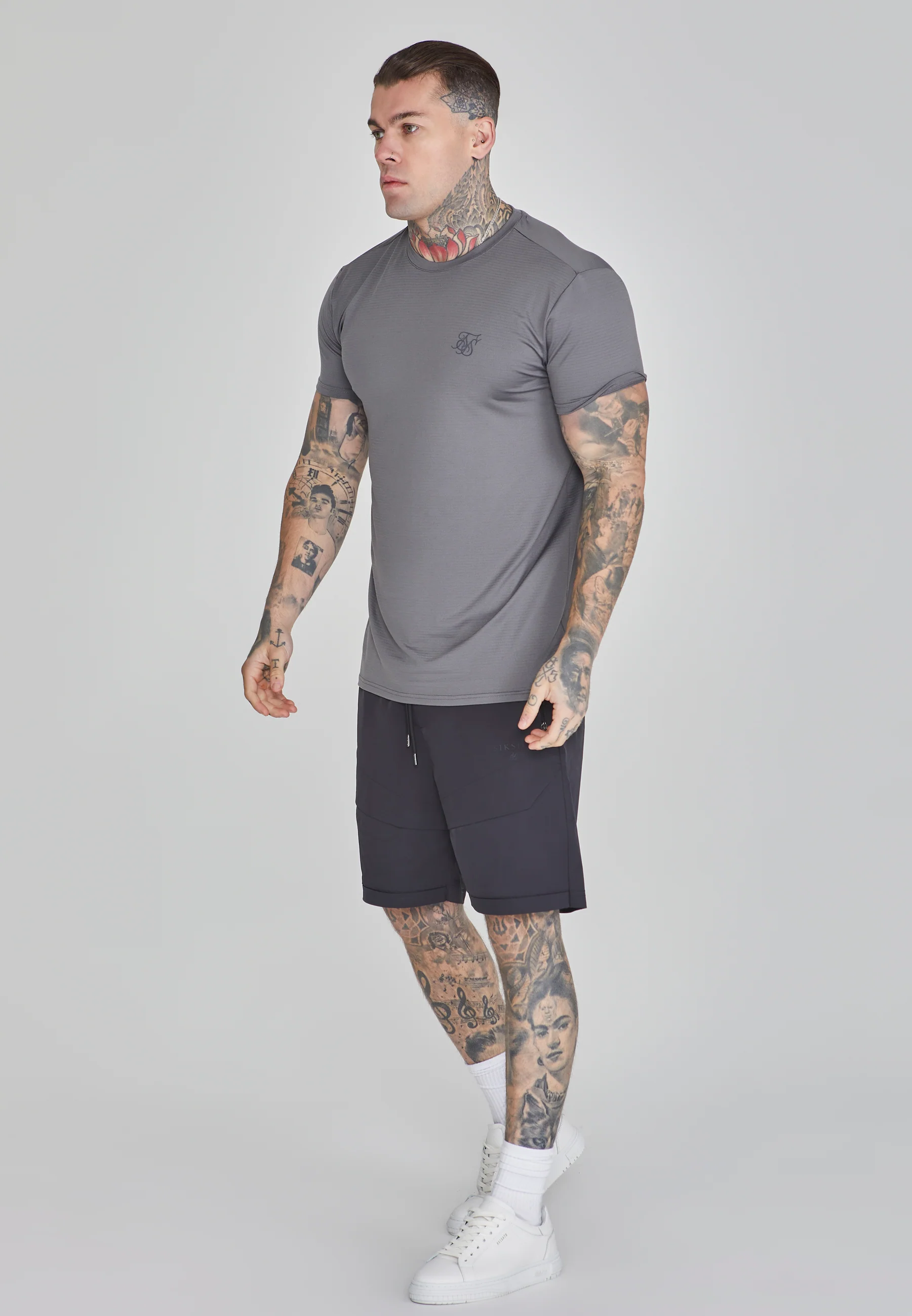 Grey Muscle Fit T-Shirt - Image 4