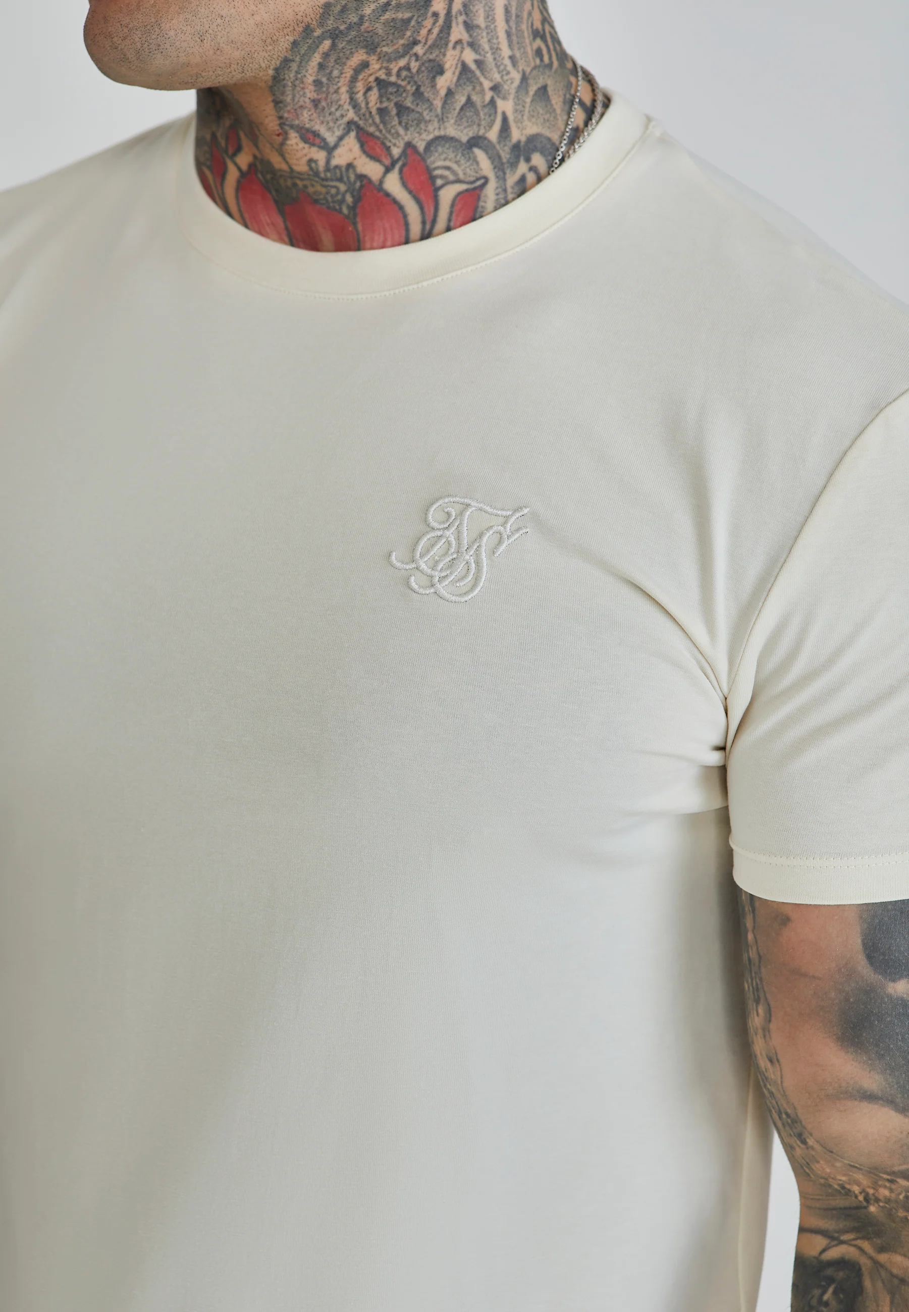 Ecru Muscle Fit T-Shirt - Image 3