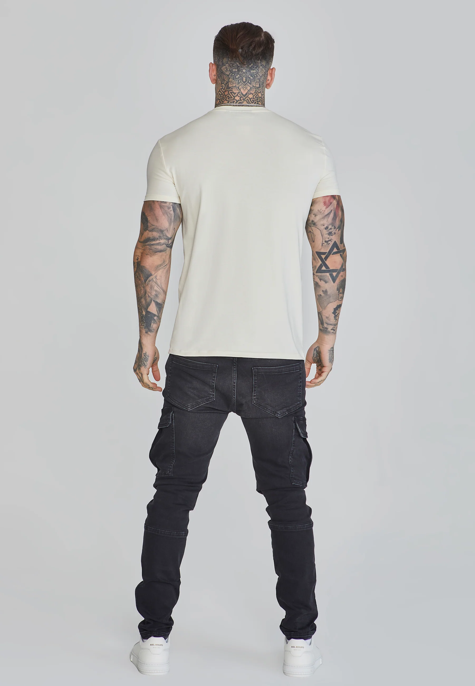 Ecru Muscle Fit T-Shirt - Image 5