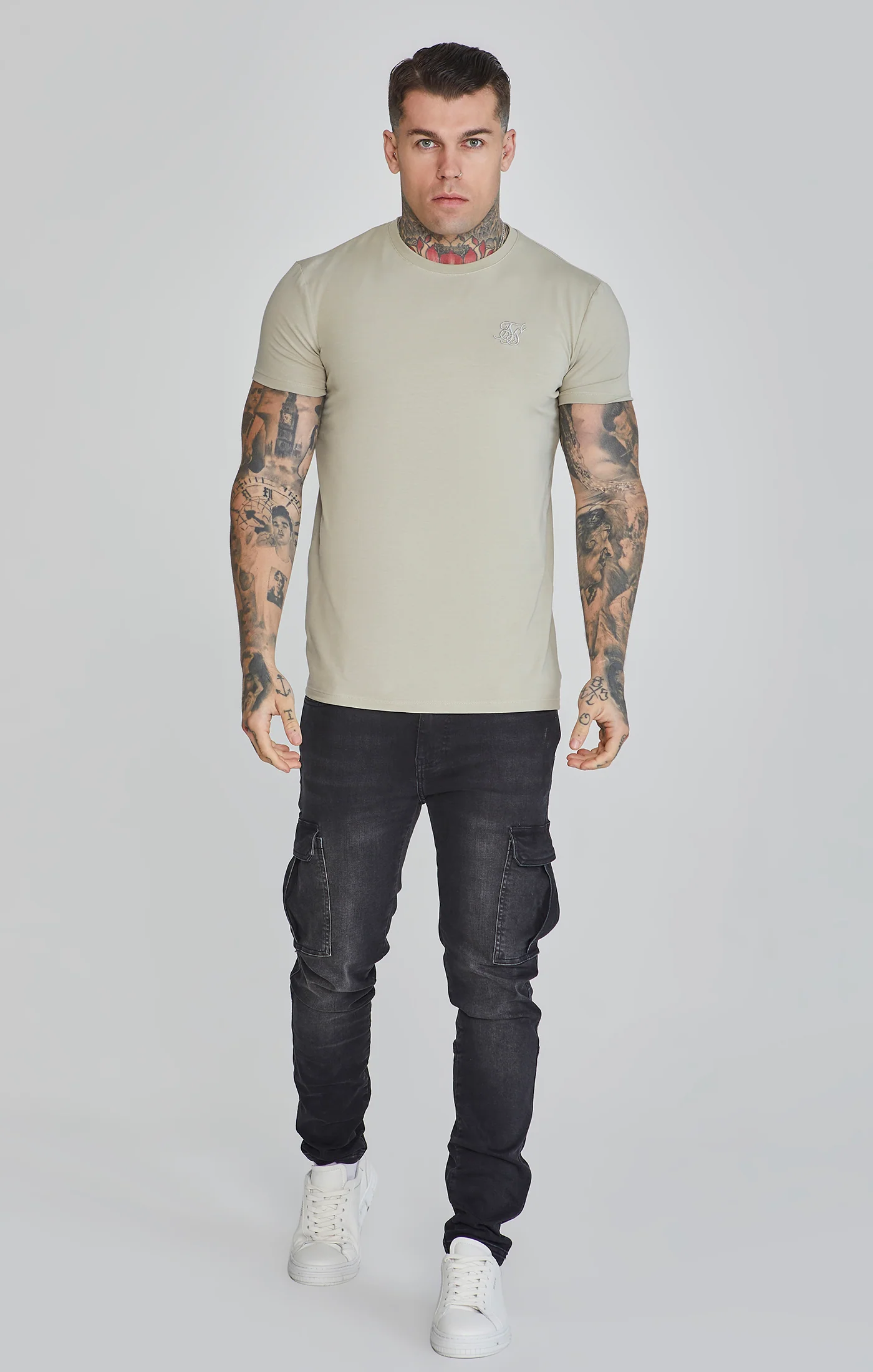 Grey Muscle Fit T-Shirt - Image 2