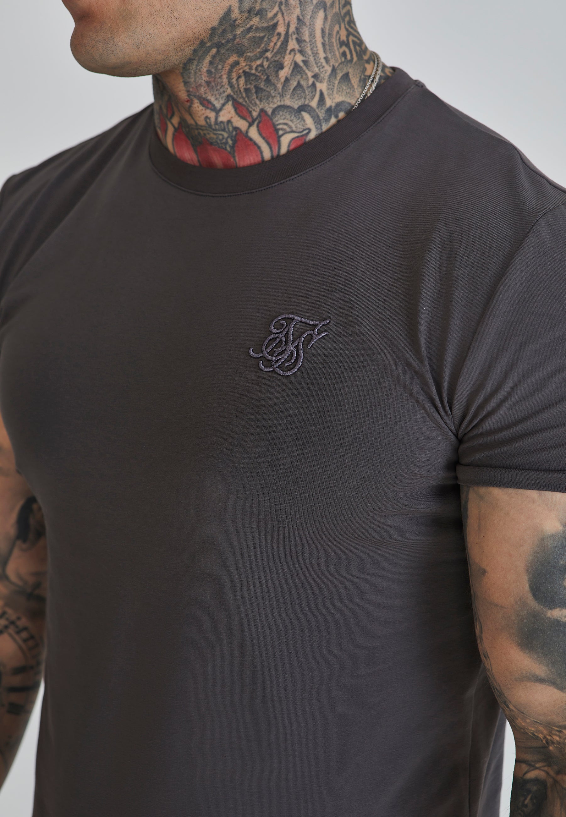 Grey Muscle Fit T-Shirt - Image 3