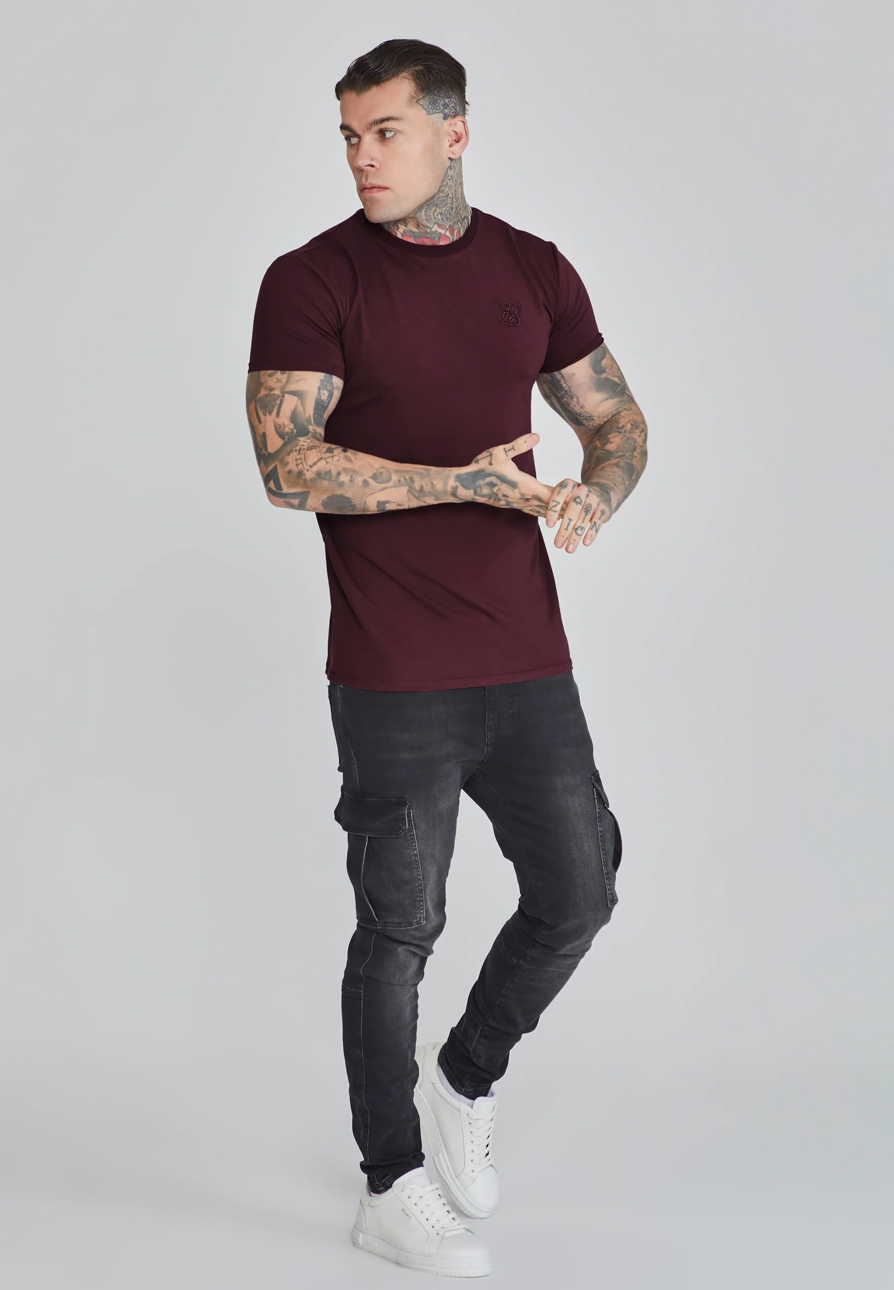 Burgundy Muscle Fit T-Shirt - Image 4