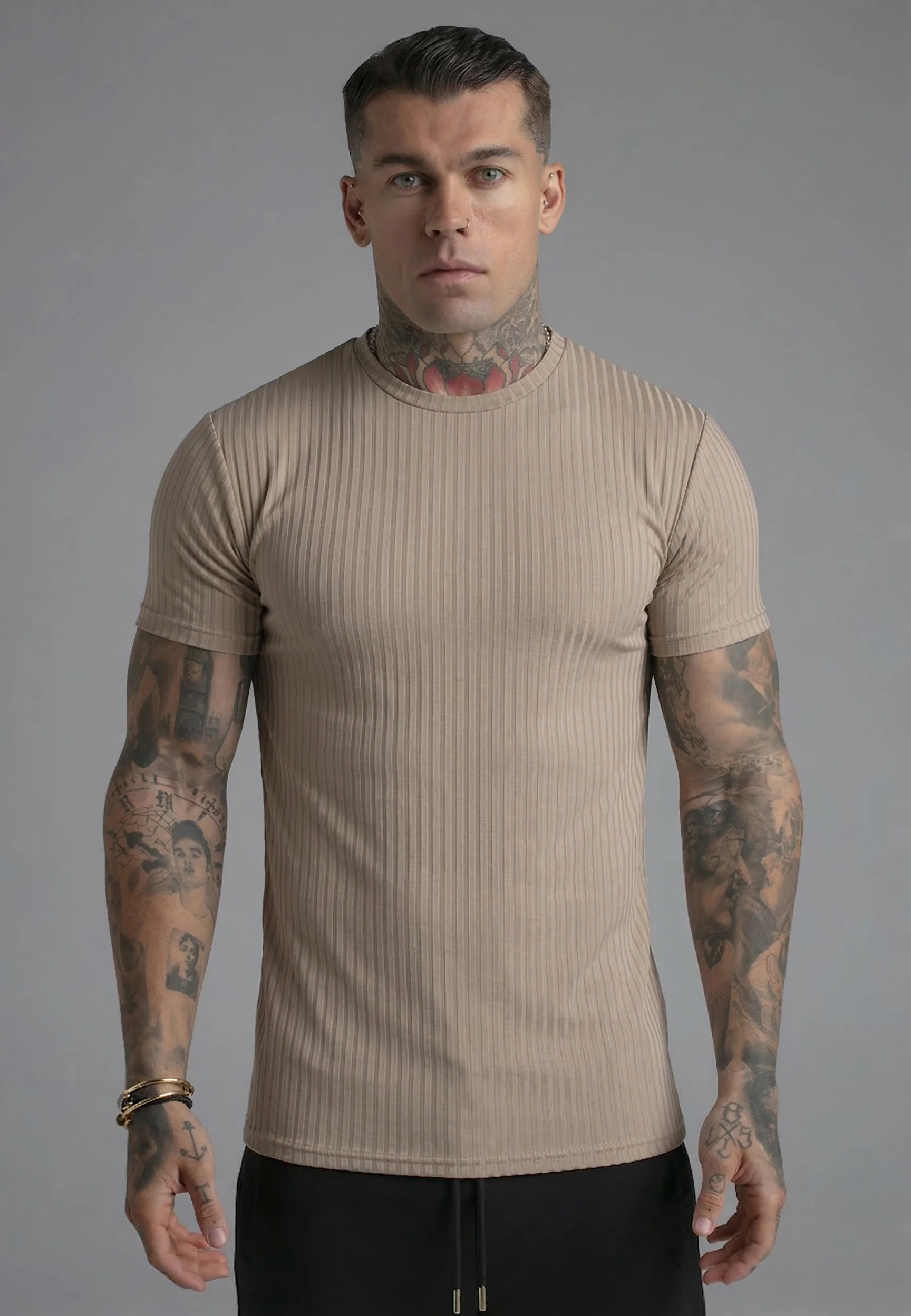 Brown Muscle Fit T-Shirt