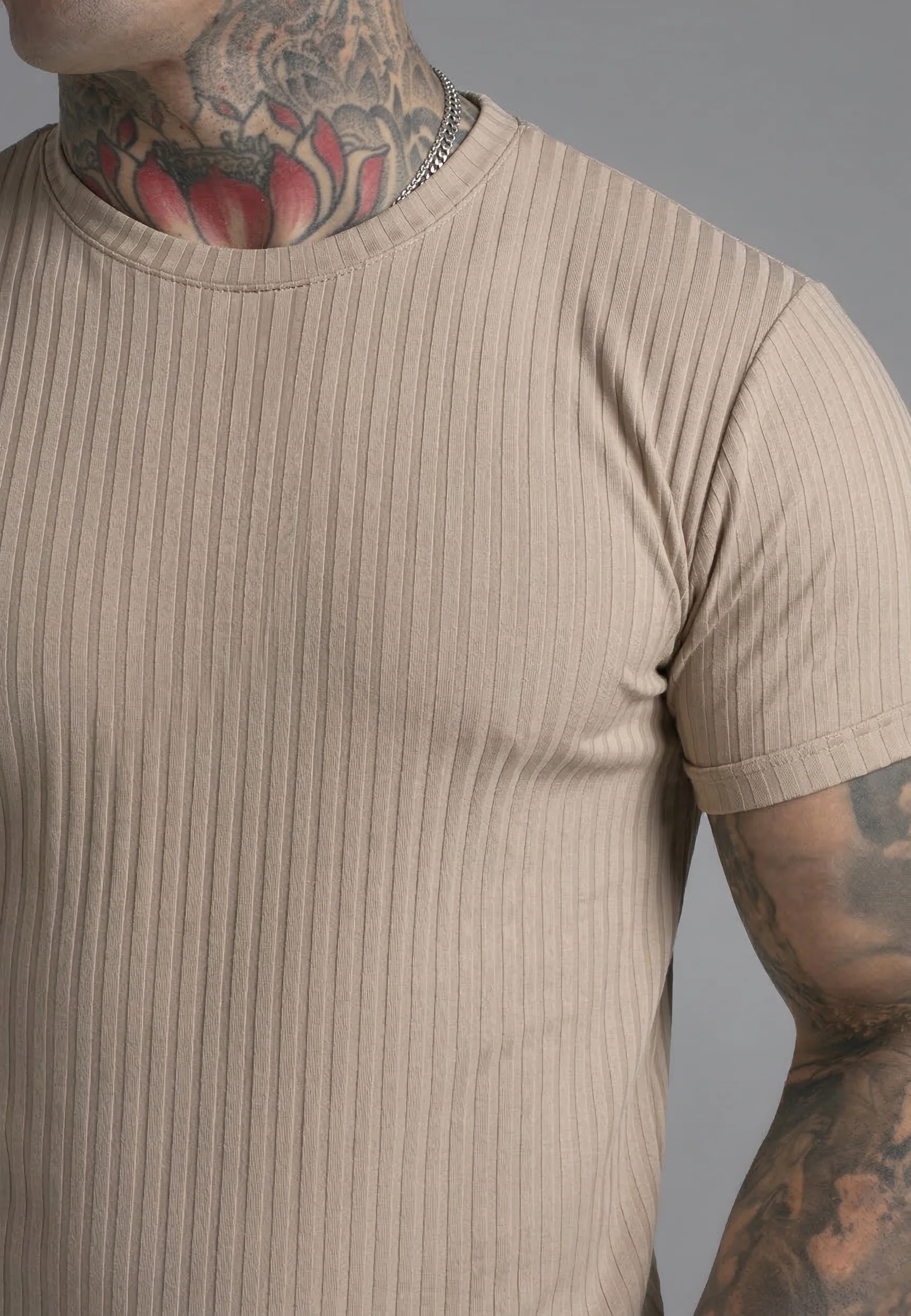 Brown Muscle Fit T-Shirt - Image 2