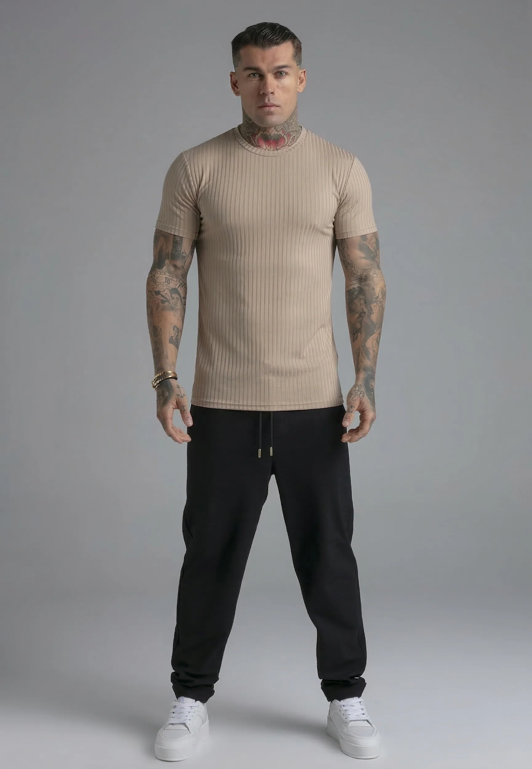 Brown Muscle Fit T-Shirt - Image 3
