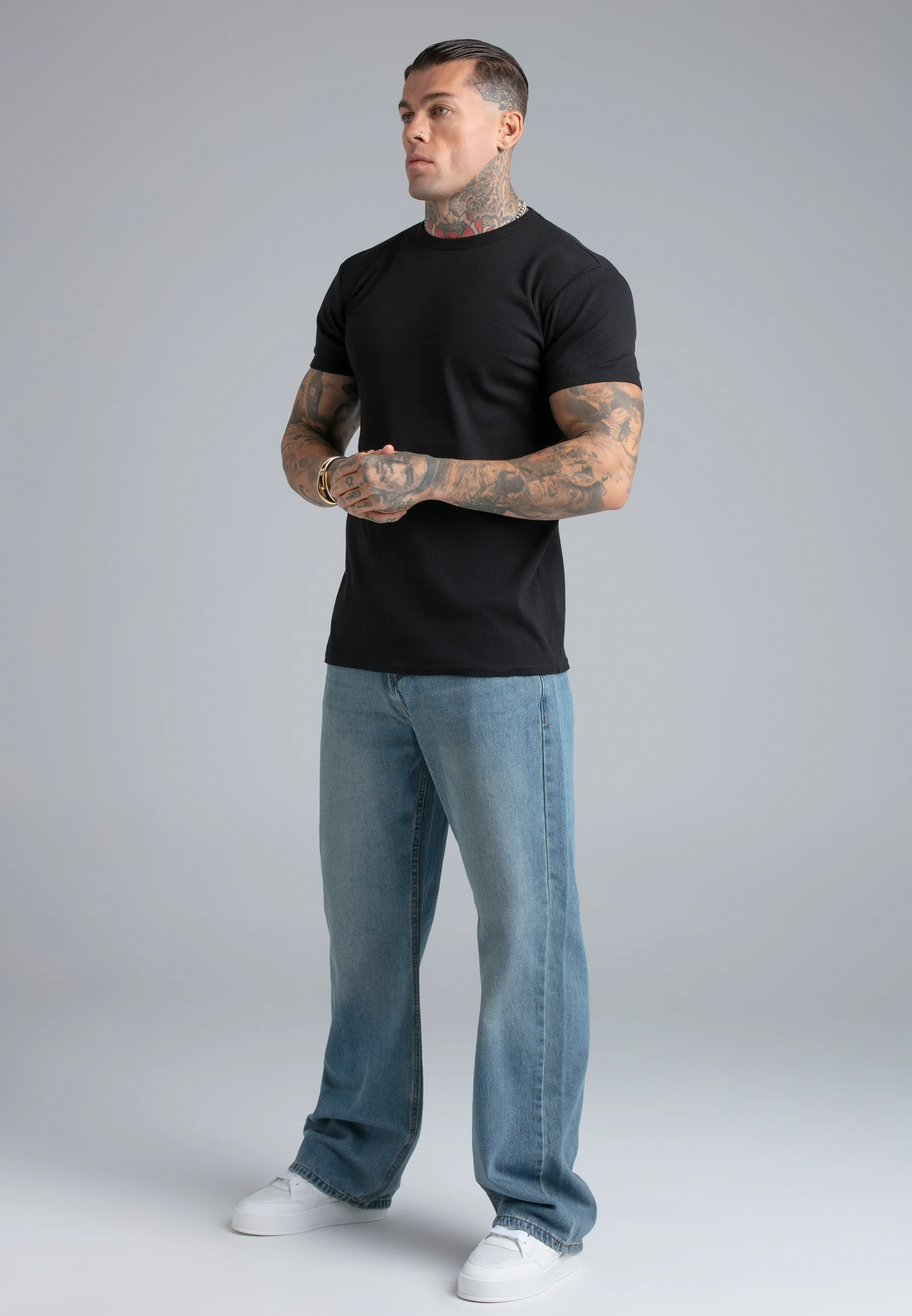 Black Muscle Fit T-Shirt - Image 4