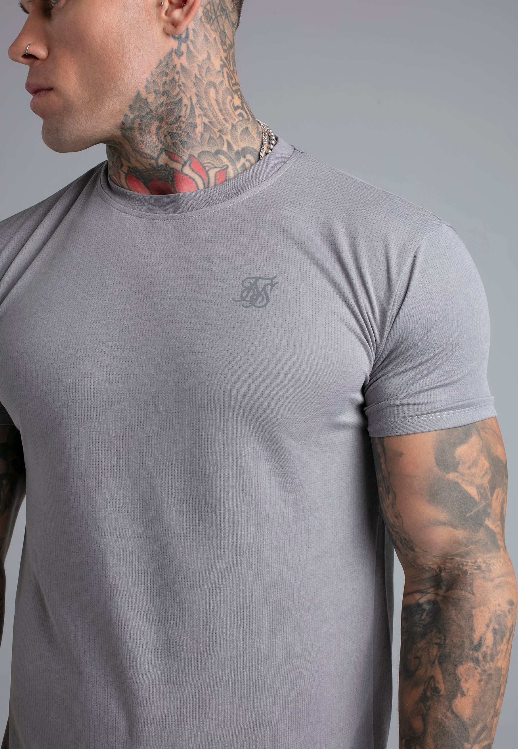Grey Muscle Fit T-Shirt - Image 2