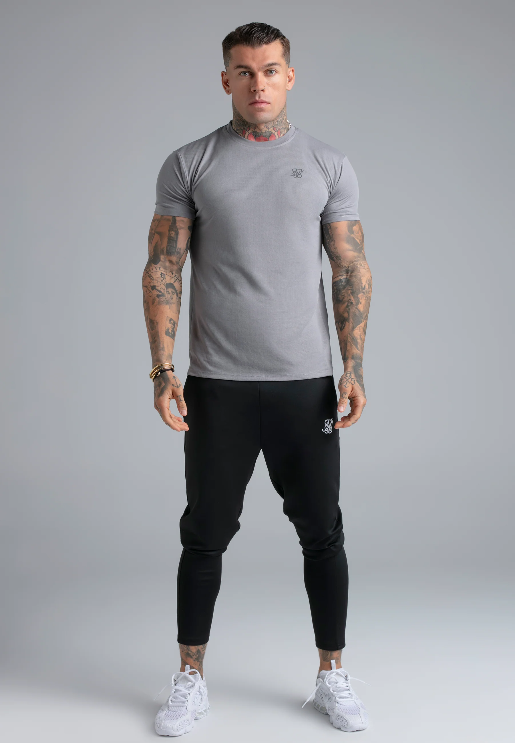 Grey Muscle Fit T-Shirt - Image 3