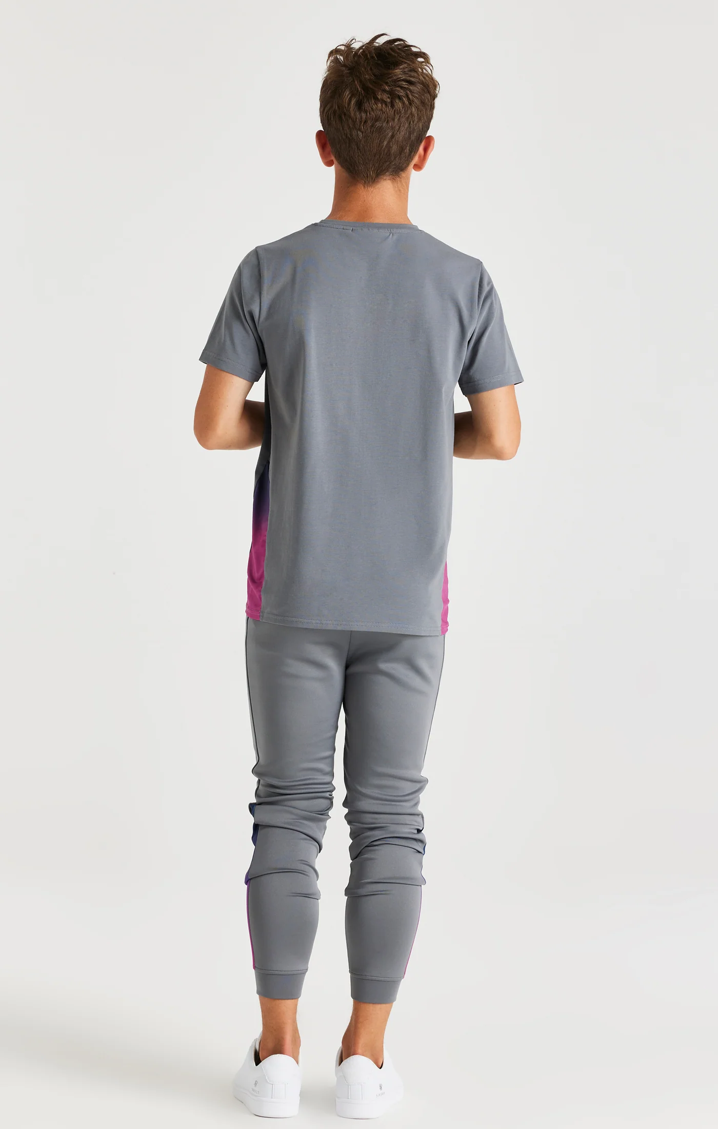 SikSilk Navigate Fade Panel Trousers - Grey - Image 5