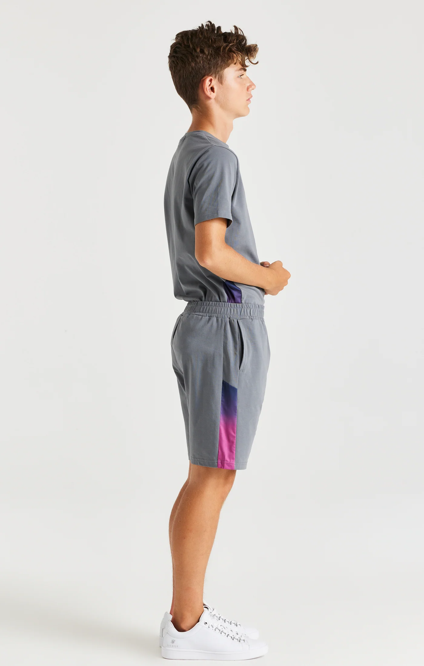 Boys Grey Fade Panel Short - Image 5