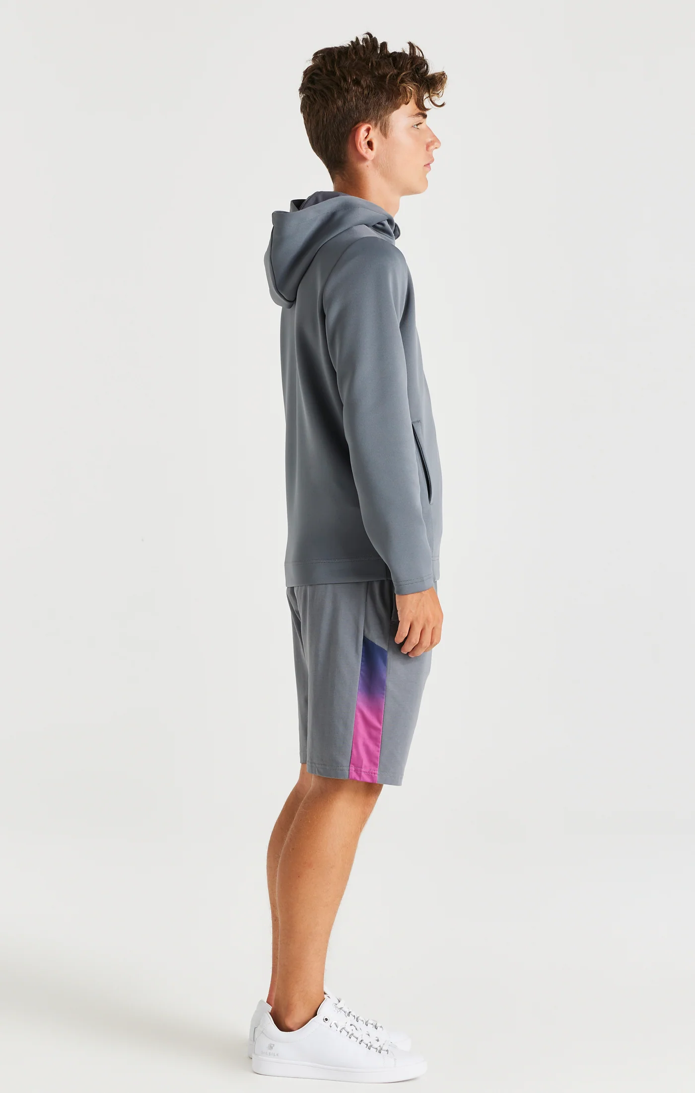 SikSilk Navigate Fade Zip Through - Grey - Image 6