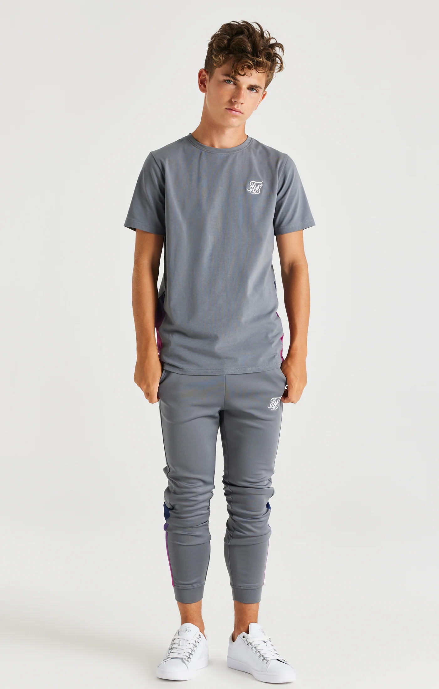 Boys Grey Fade Side Panel T-Shirt - Image 3