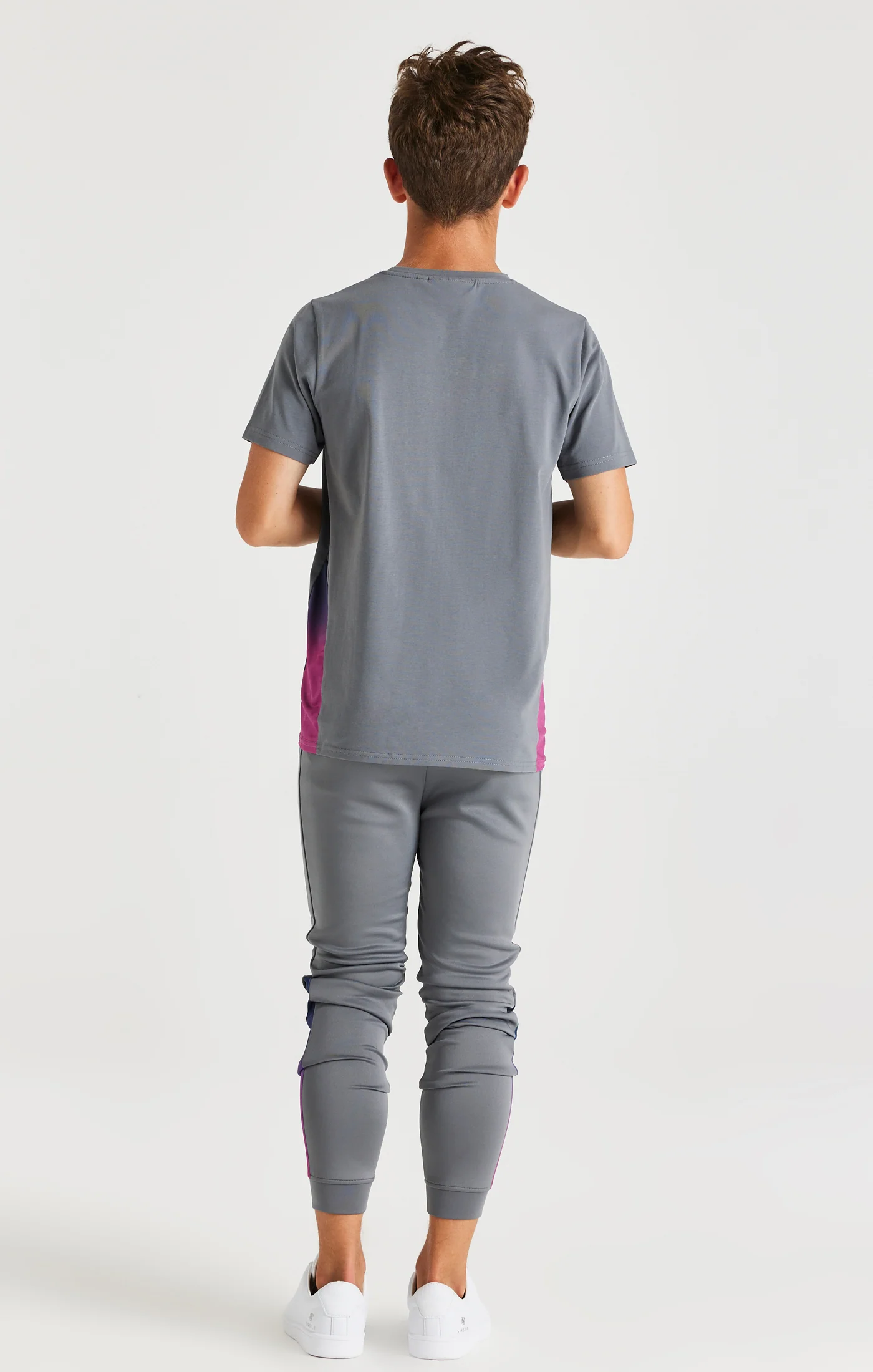 Boys Grey Fade Side Panel T-Shirt - Image 5