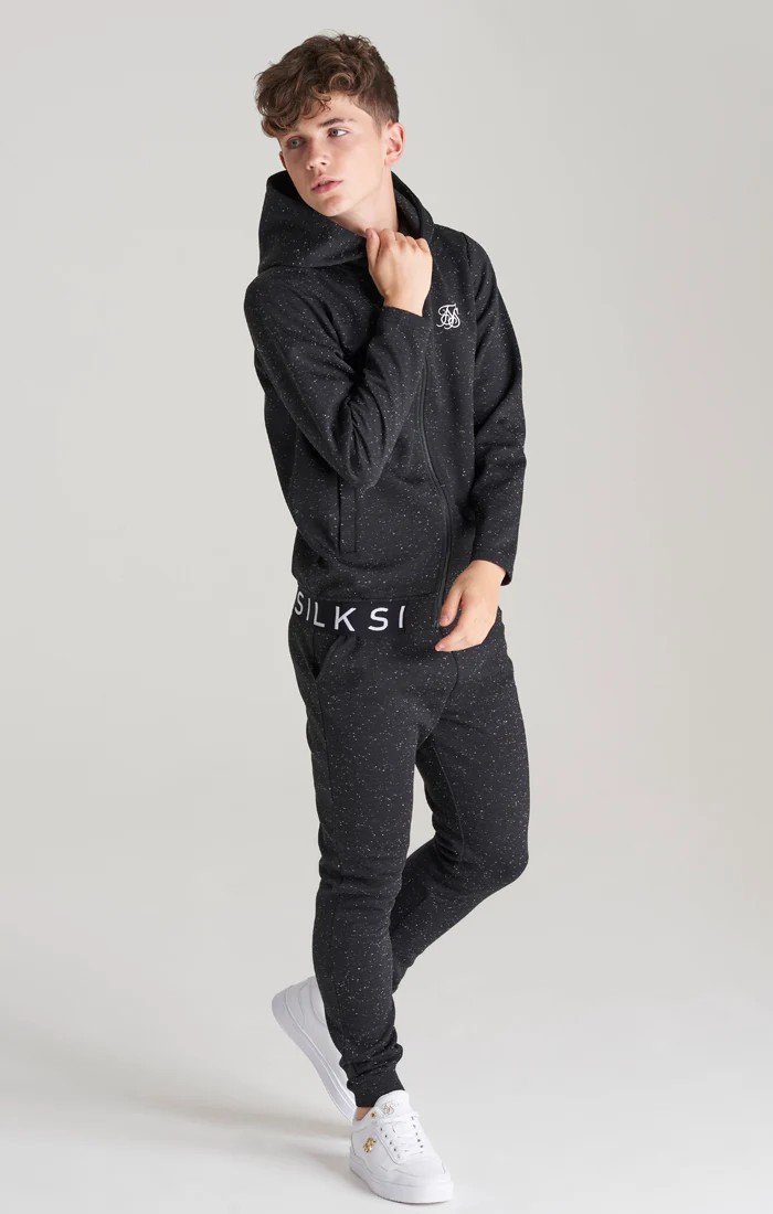 Boys Black Neps Zip Thru Hoodie - Image 5