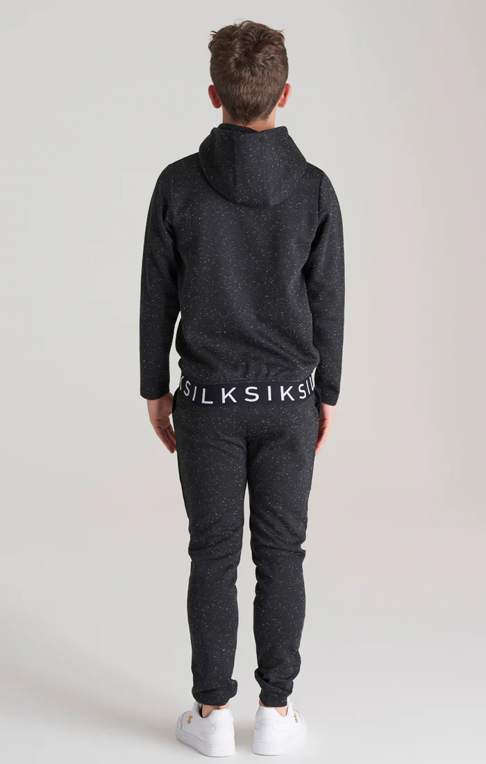 Boys Black Neps Zip Thru Hoodie - Image 6