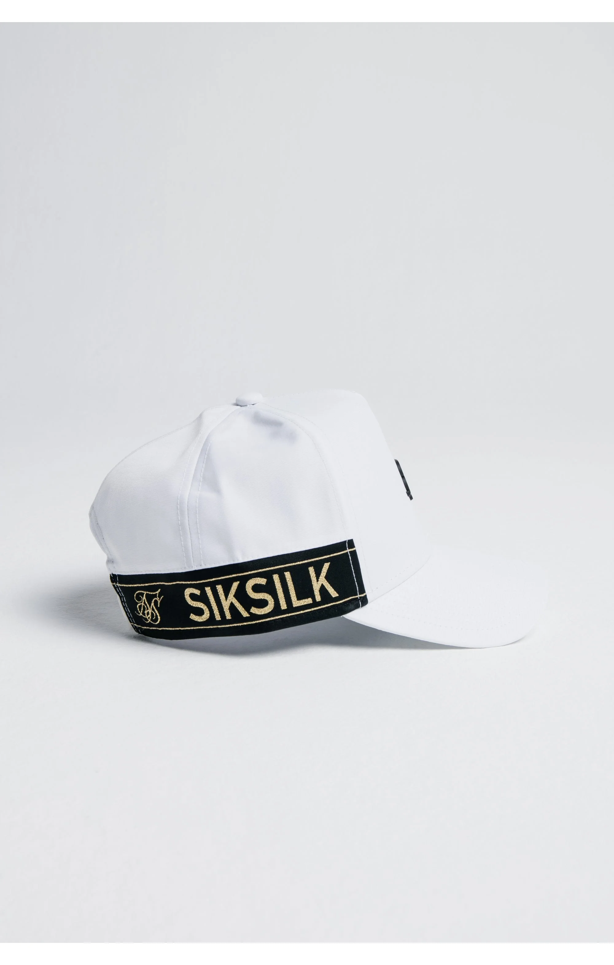 SikSilk Nylon Tape trucker - White & Gold - Image 3