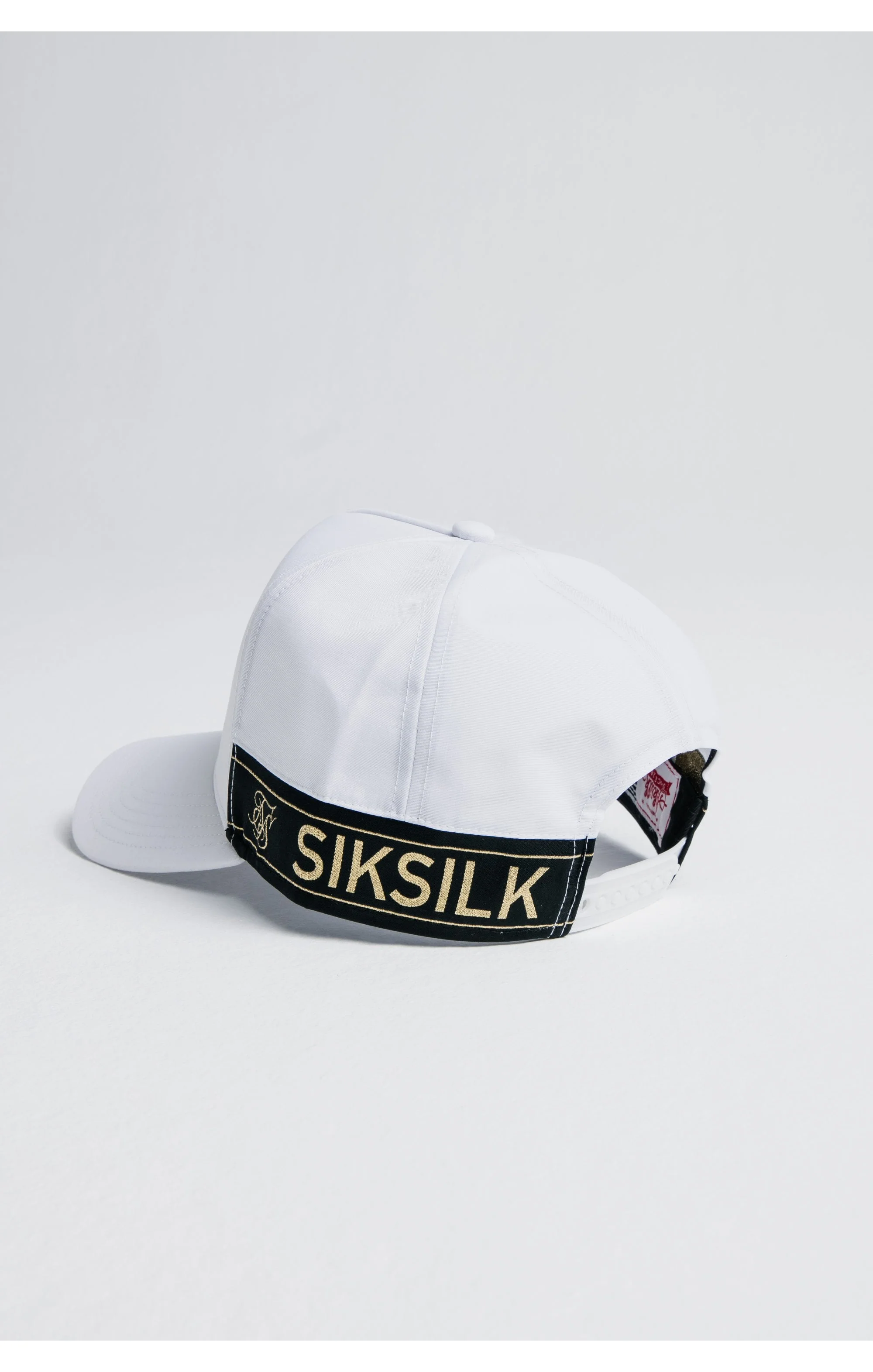 SikSilk Nylon Tape trucker - White & Gold - Image 4