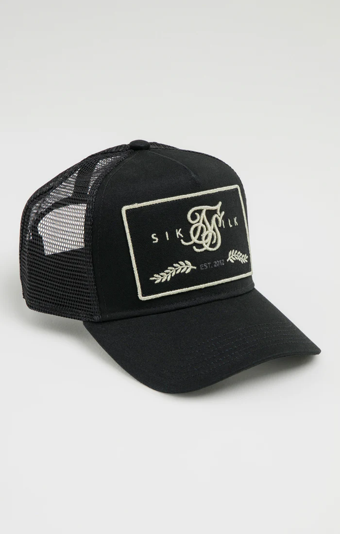SikSilk Og Patch Trucker - Black