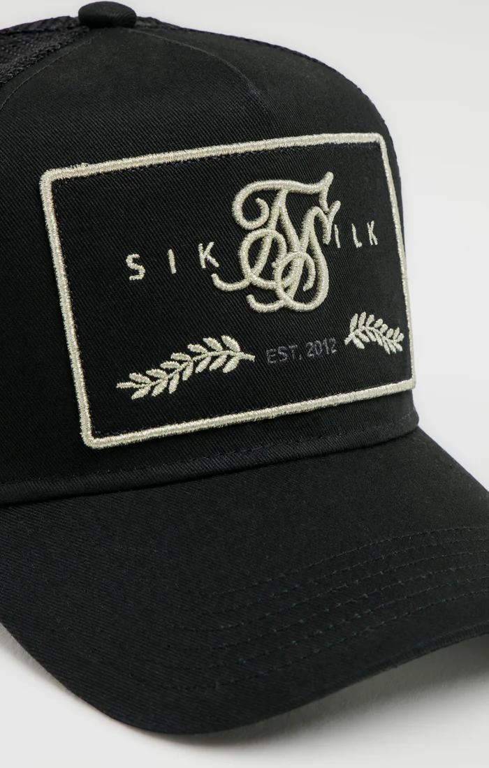 SikSilk Og Patch Trucker - Black - Image 4